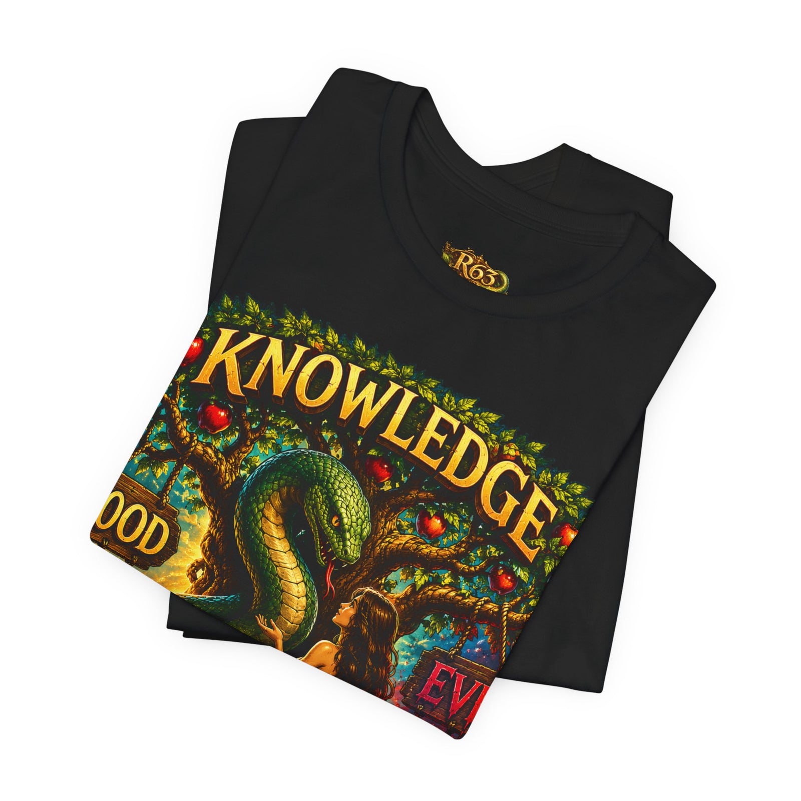 Knowledge Snake Tee — 'Knowledge: Good vs Evil' Graphic T-Shirt