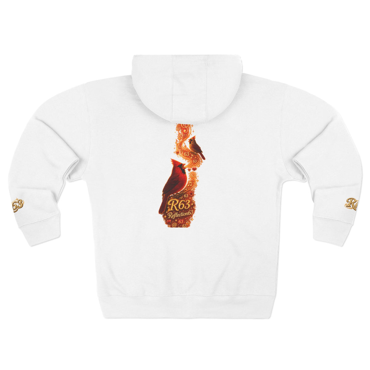 Cardinal Bird Zip Hoodie — Vintage Red Cardinal Graphic Zip-Up