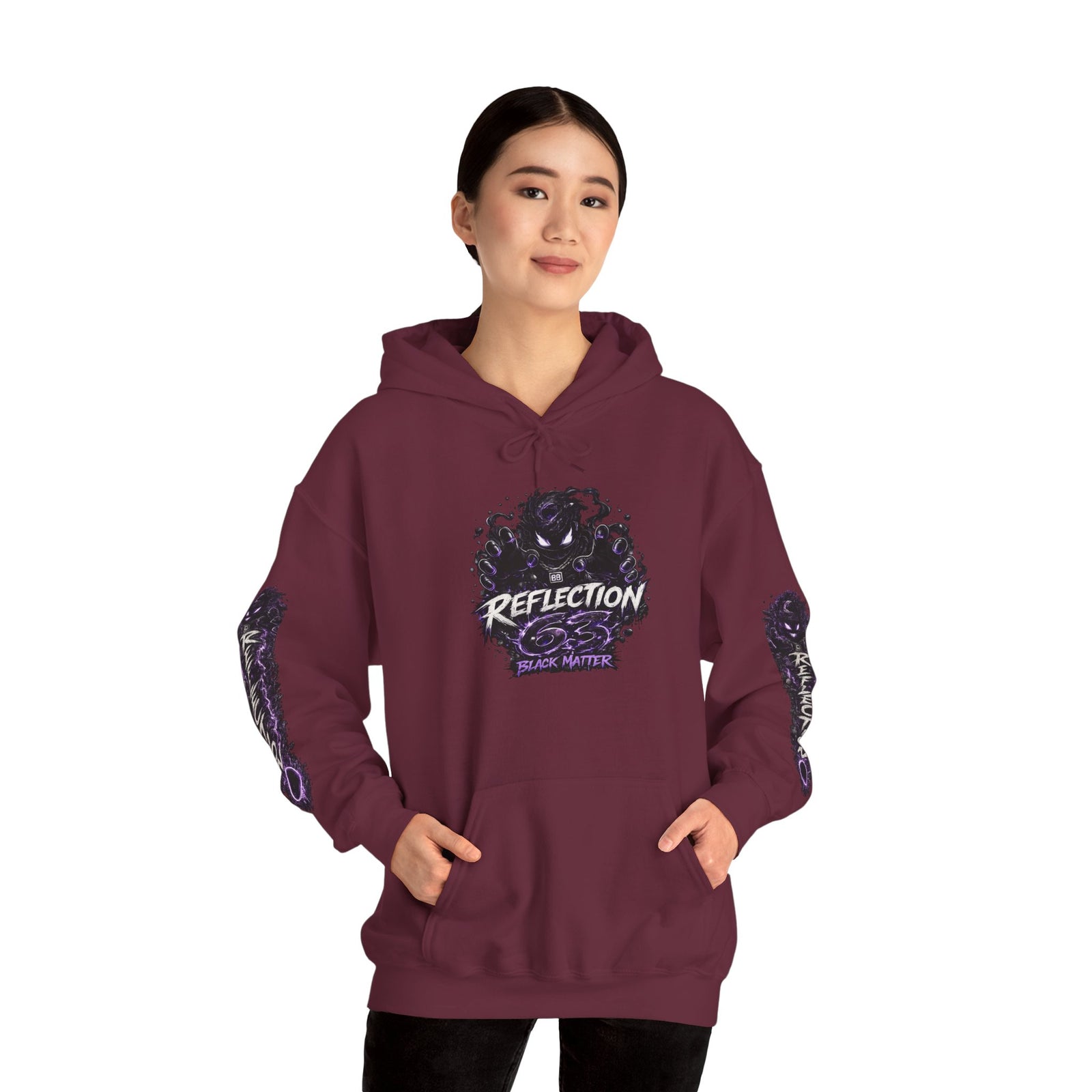 Reflection 63 Black Matter Hoodie — Graphic Cosmic Pullover