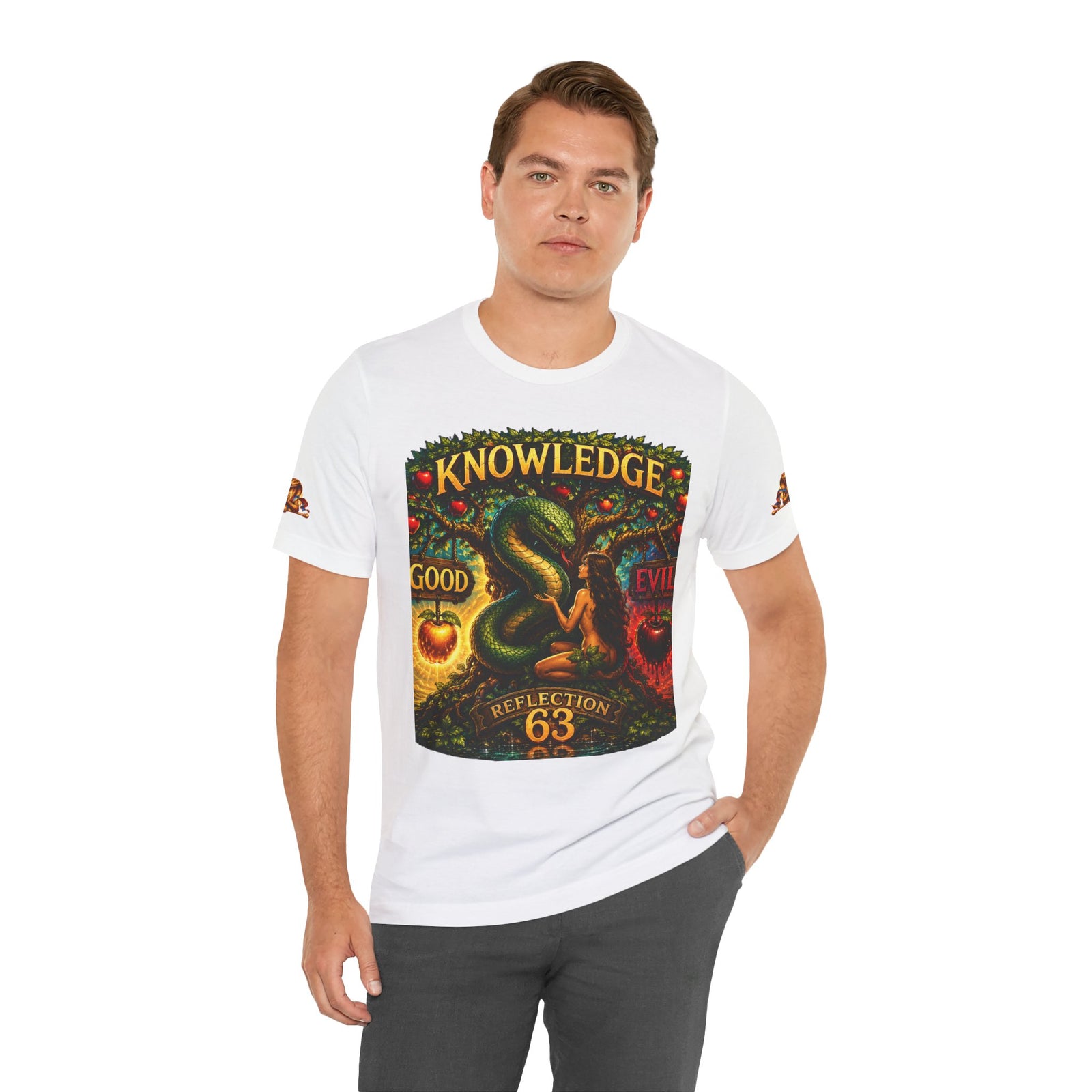Knowledge Snake Tee — 'Knowledge: Good vs Evil' Graphic T-Shirt