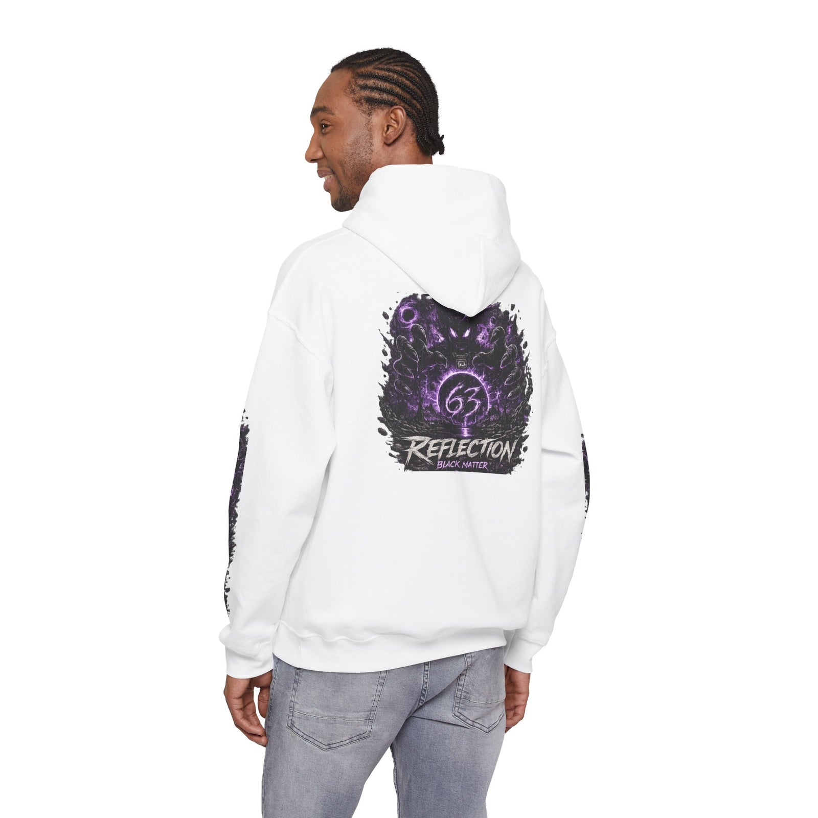 Reflection 63 Black Matter Hoodie — Graphic Cosmic Pullover