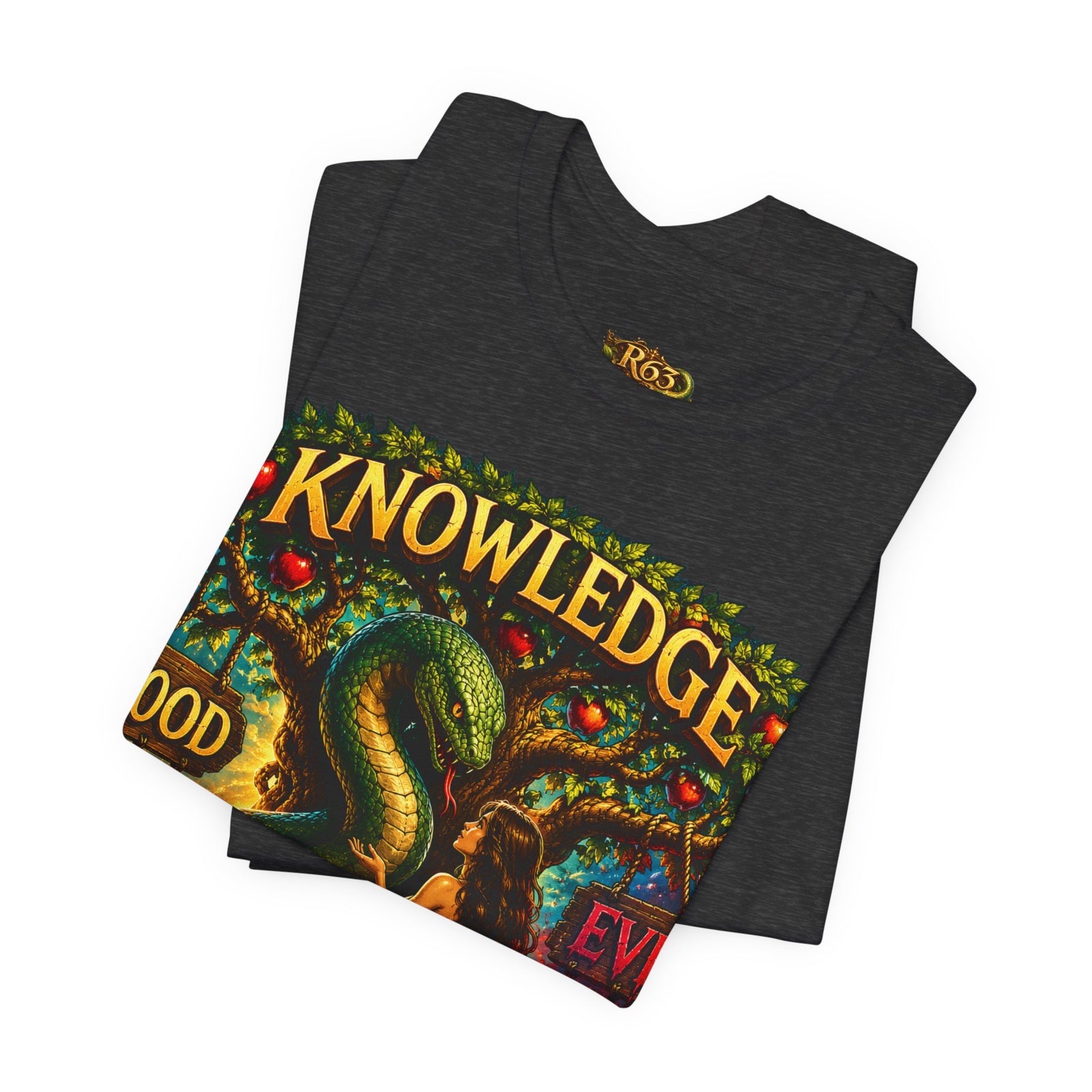 Knowledge Snake Tee — 'Knowledge: Good vs Evil' Graphic T-Shirt