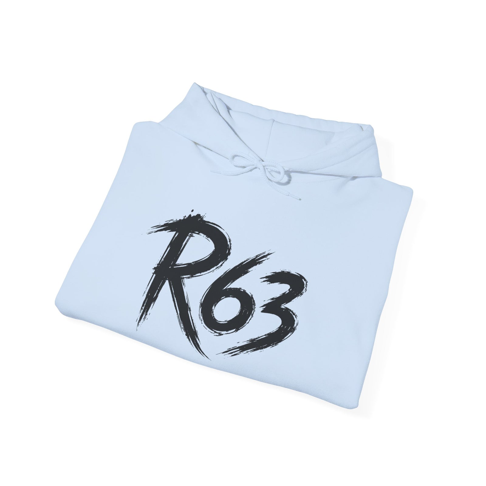 R63 Graphic Hoodie — Reflective Souls Back Print, Sleeve Logo Streetwear