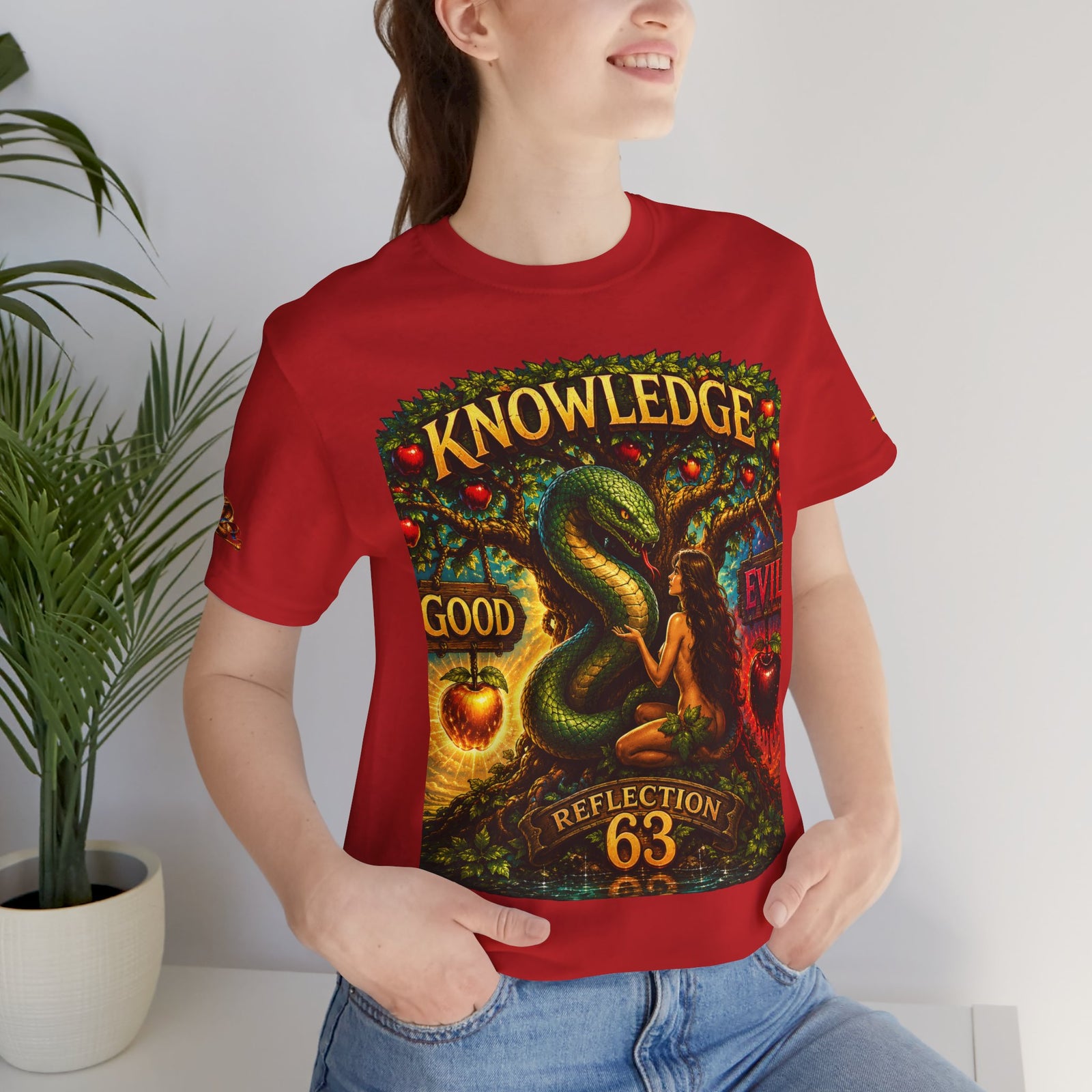 Knowledge Snake Tee — 'Knowledge: Good vs Evil' Graphic T-Shirt
