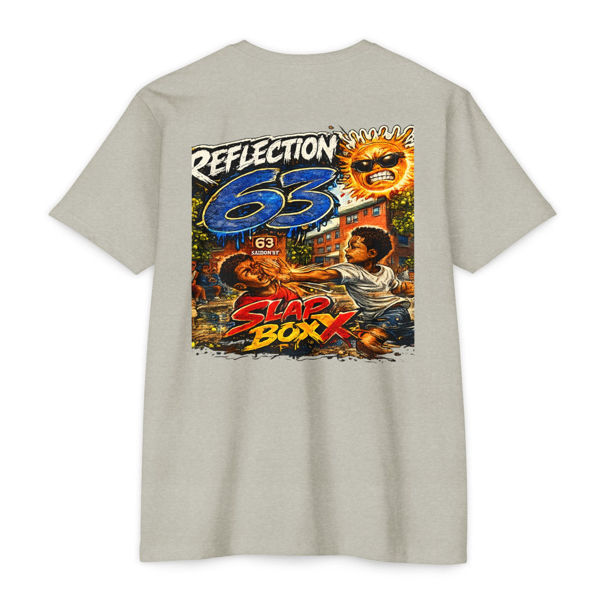 Slapboxx Graphic T-Shirt — 'Reflection 63' Retro Street Art Tee