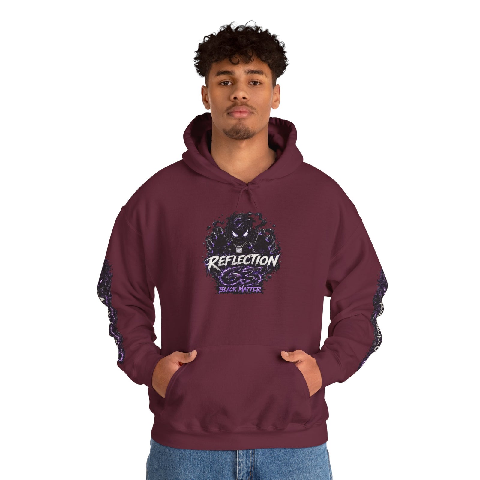 Reflection 63 Black Matter Hoodie — Graphic Cosmic Pullover