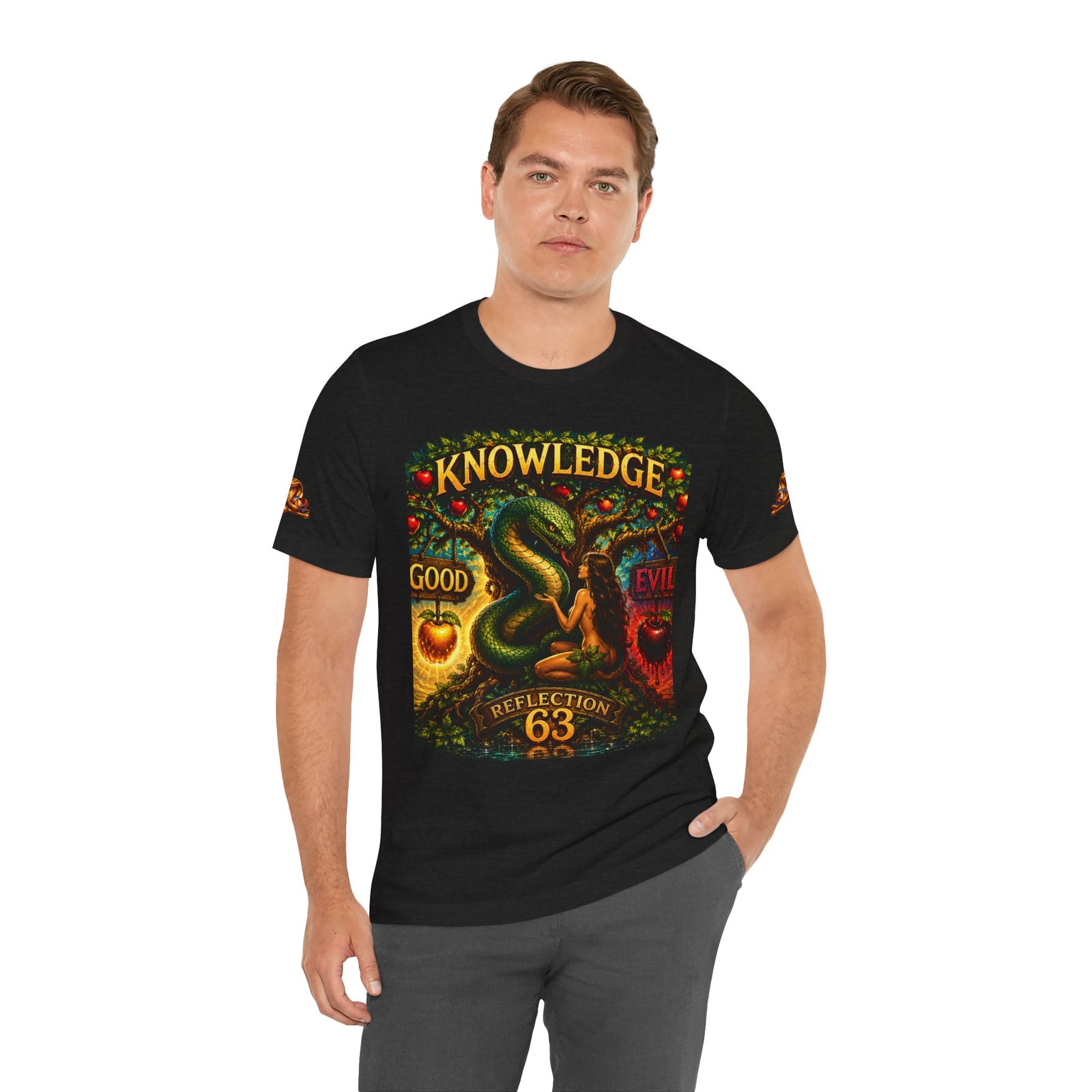 Knowledge Snake Tee — 'Knowledge: Good vs Evil' Graphic T-Shirt