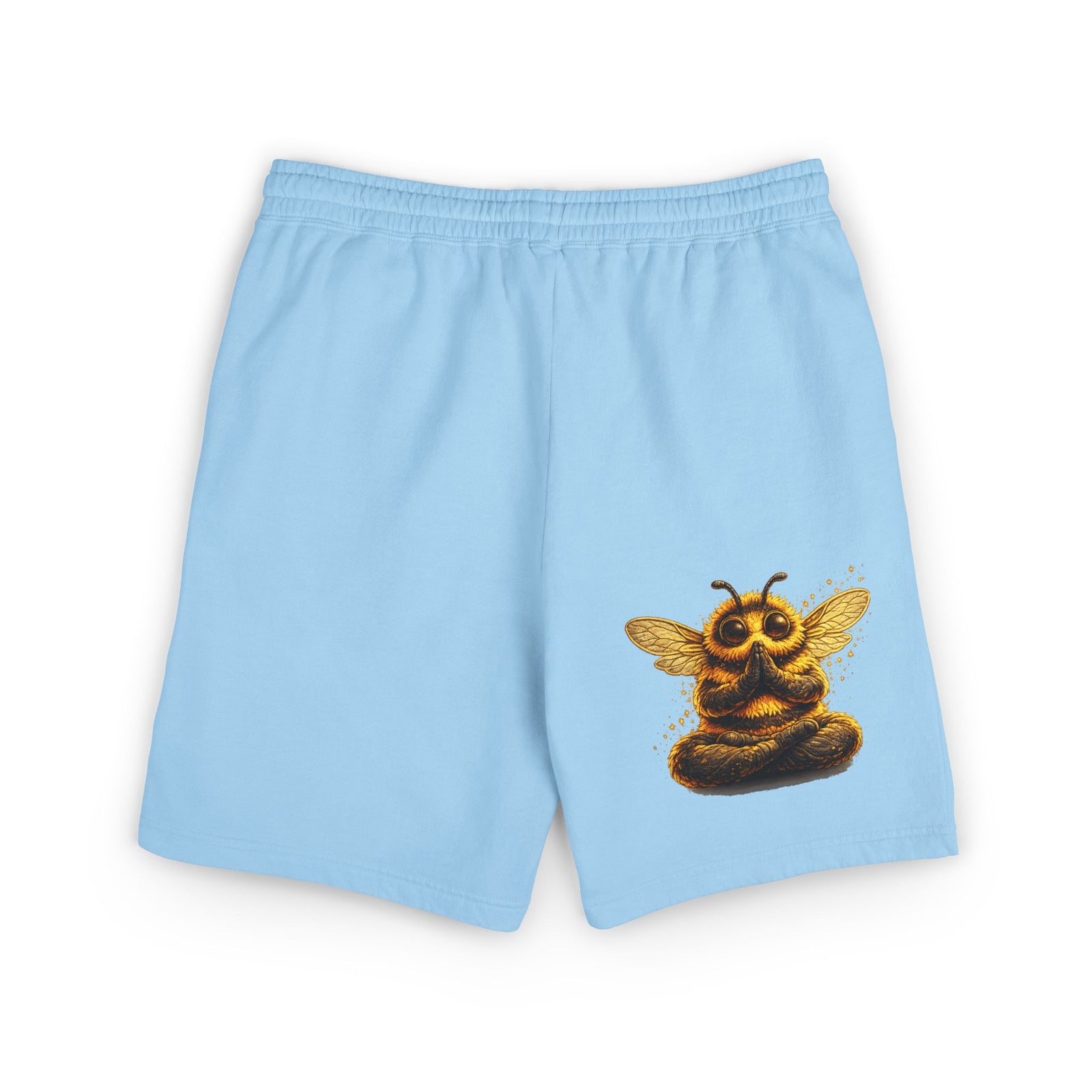 Sunflower Bee Fleece Sweat Shorts — Garment-Dyed Lightweight Lounge Shorts