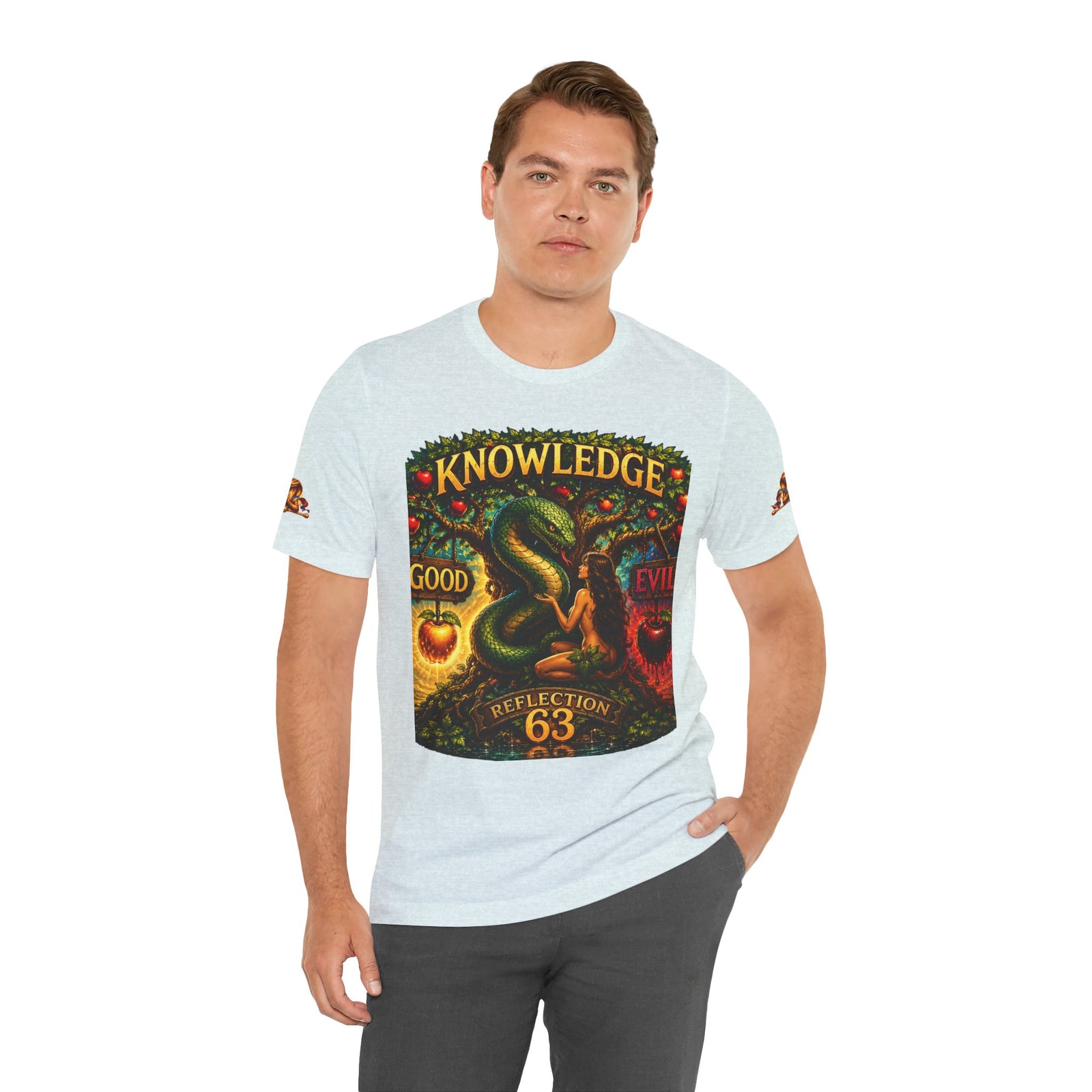 Knowledge Snake Tee — 'Knowledge: Good vs Evil' Graphic T-Shirt