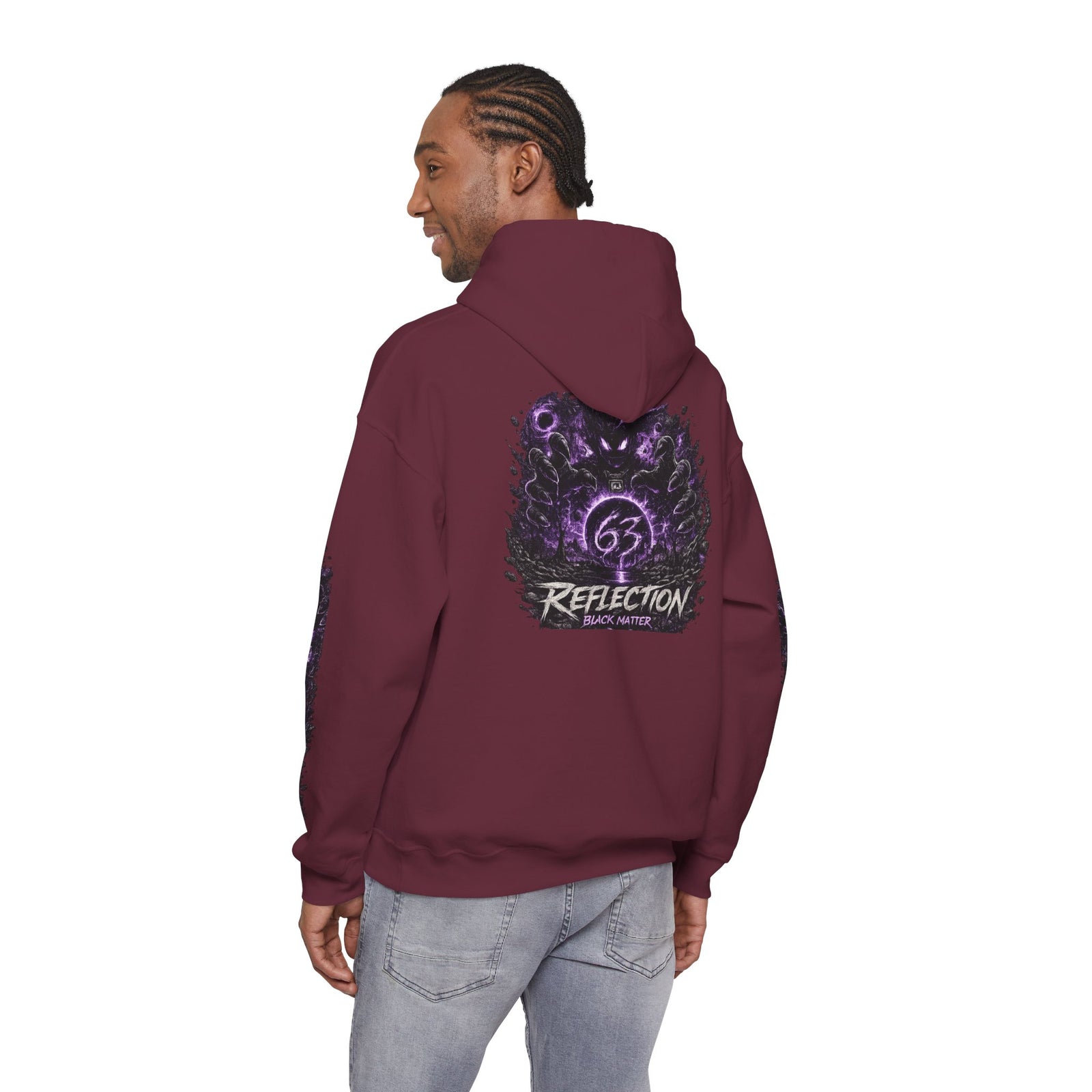 Reflection 63 Black Matter Hoodie — Graphic Cosmic Pullover