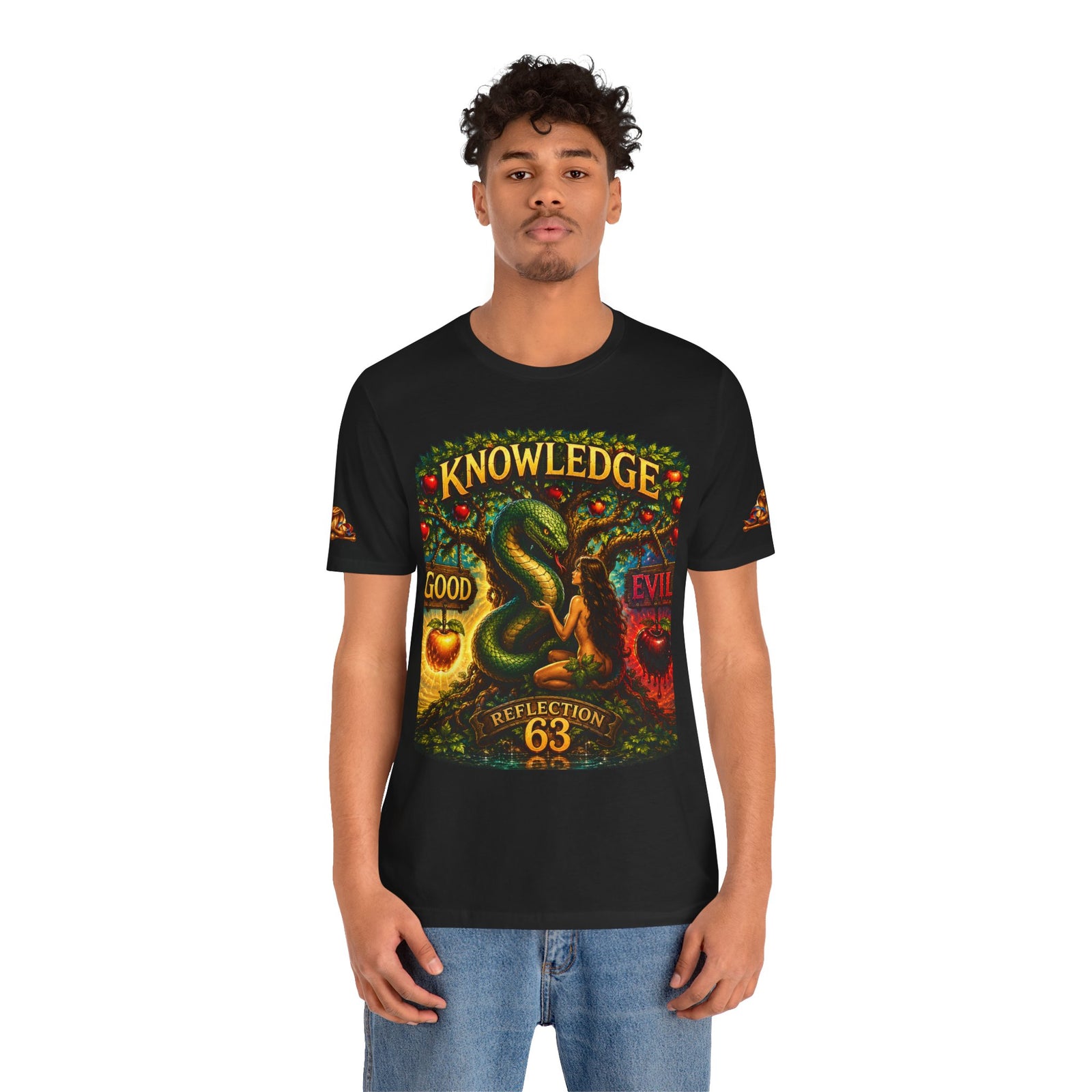 Knowledge Snake Tee — 'Knowledge: Good vs Evil' Graphic T-Shirt
