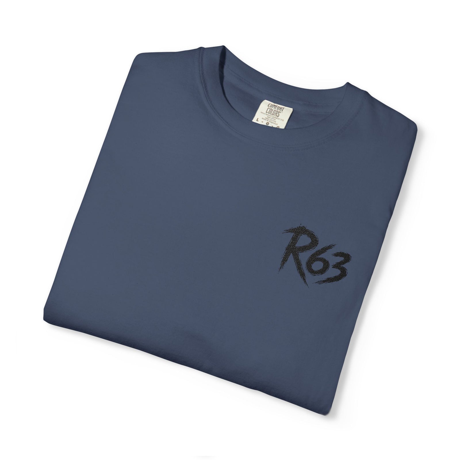 R63 Minimal Logo T-Shirt — Streetwear Graphic Tee with Sleeve Emblem