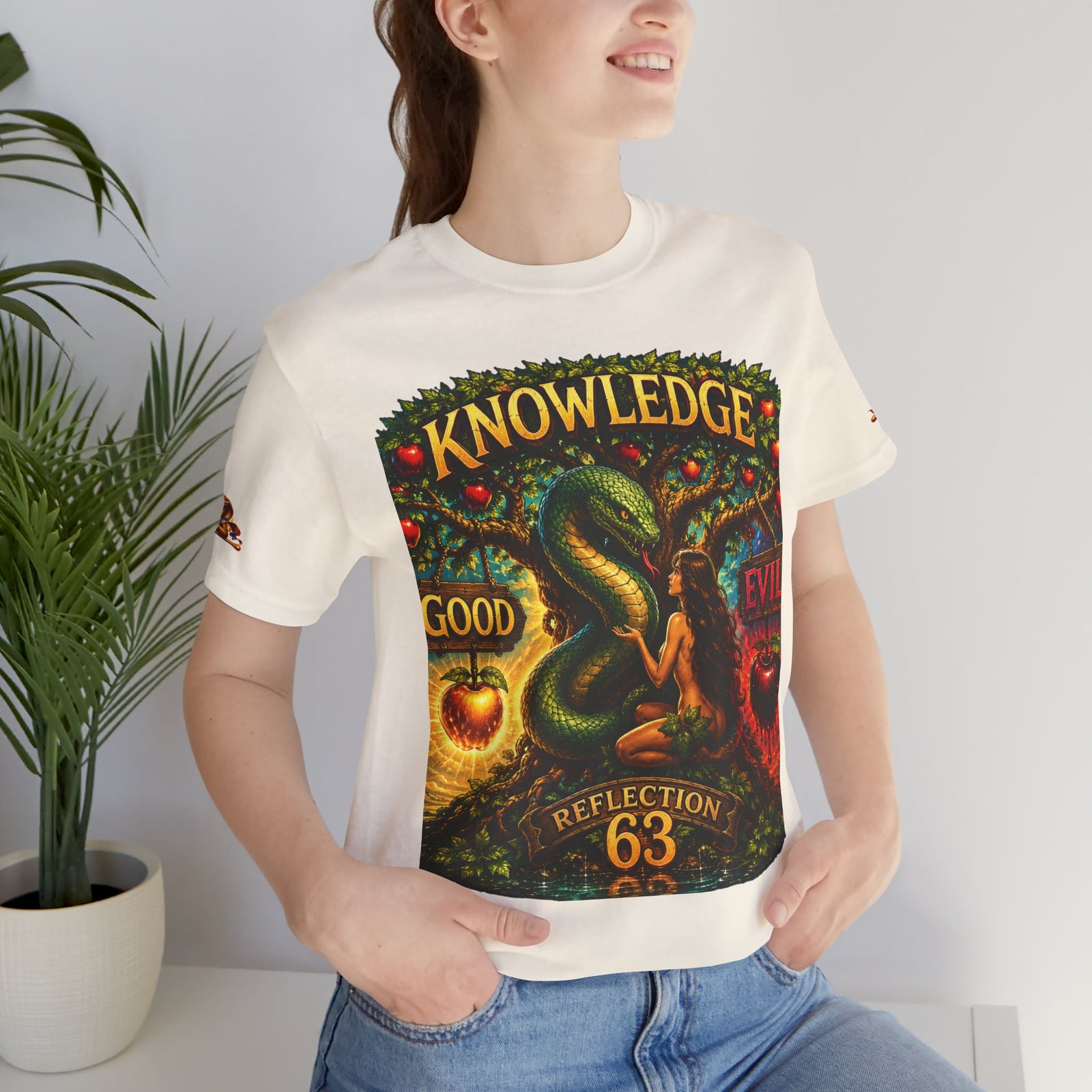 Knowledge Snake Tee — 'Knowledge: Good vs Evil' Graphic T-Shirt