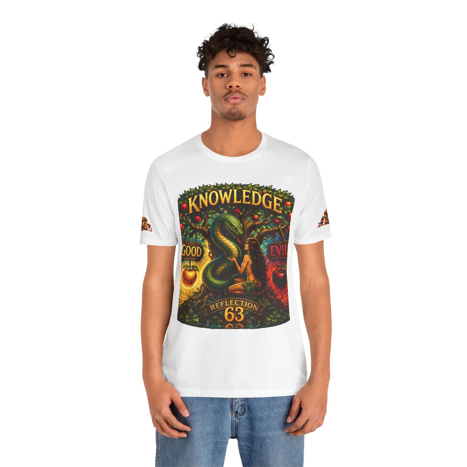 Knowledge Snake Tee — 'Knowledge: Good vs Evil' Graphic T-Shirt