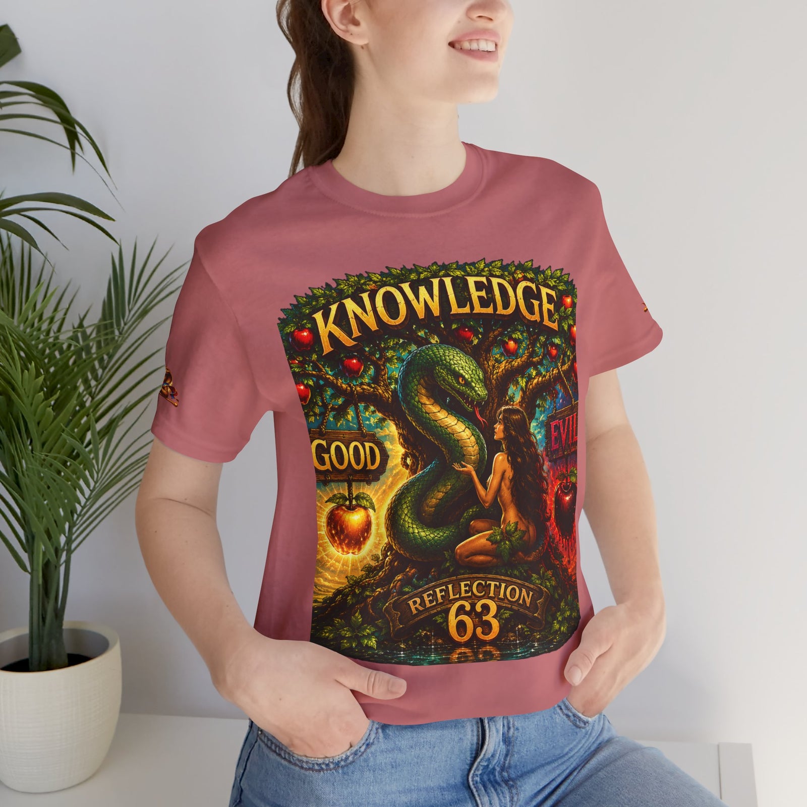 Knowledge Snake Tee — 'Knowledge: Good vs Evil' Graphic T-Shirt