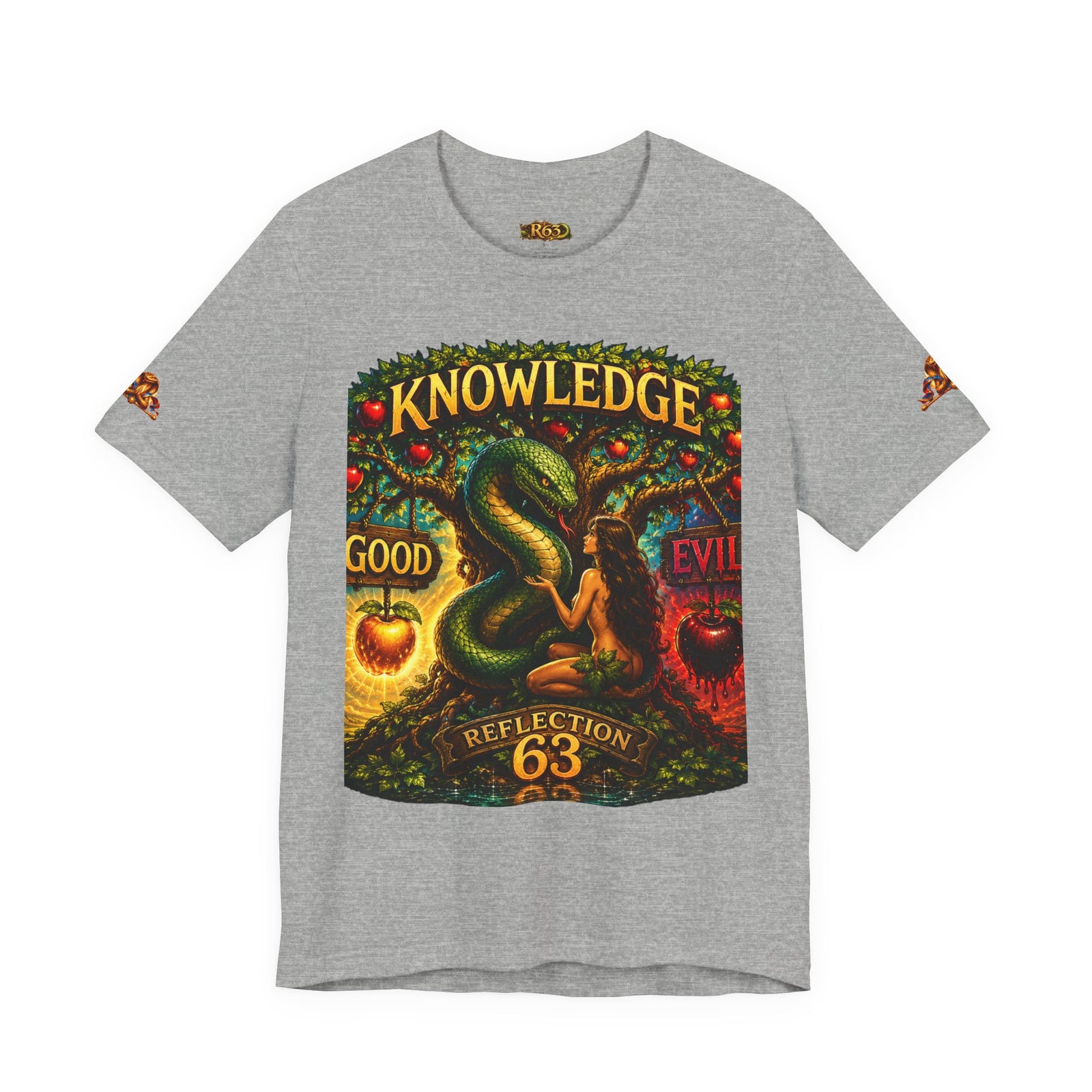 Knowledge Snake Tee — 'Knowledge: Good vs Evil' Graphic T-Shirt