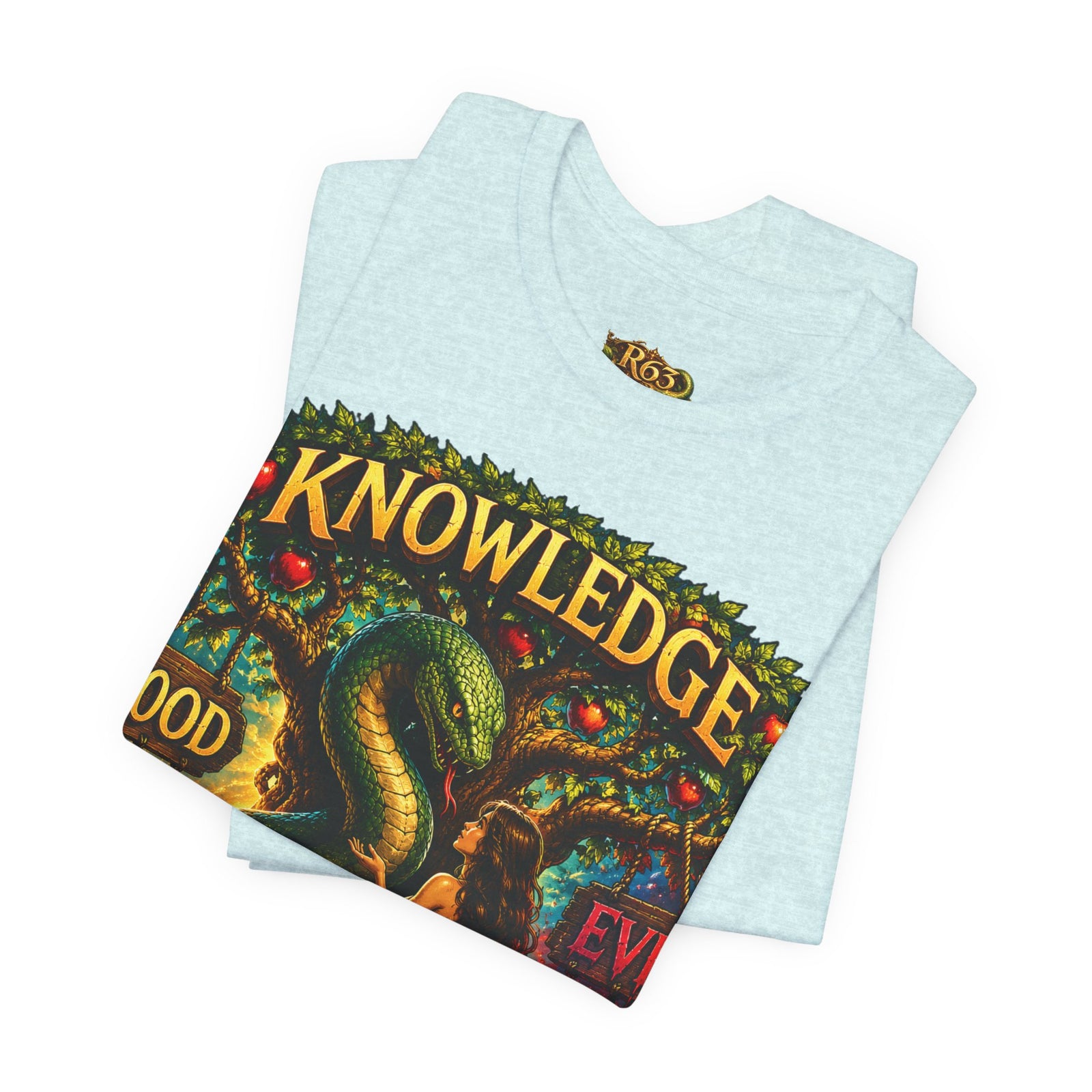 Knowledge Snake Tee — 'Knowledge: Good vs Evil' Graphic T-Shirt