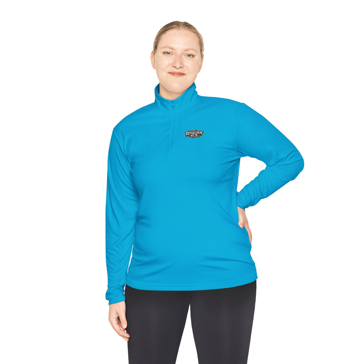 Quarter-Zip Pullover — Vintage Crest Skull Chest & Back Design
