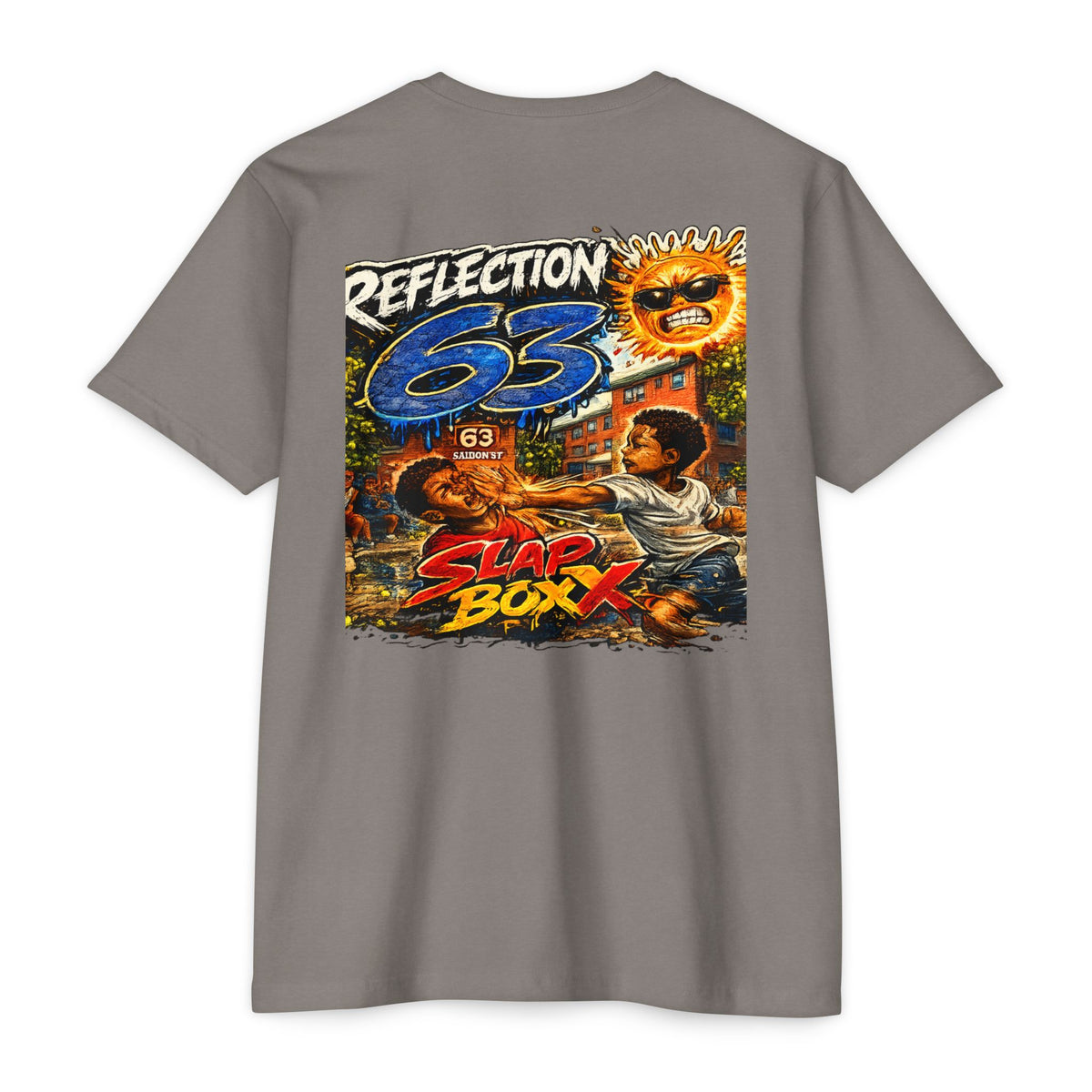 Slapboxx Graphic T-Shirt — 'Reflection 63' Retro Street Art Tee