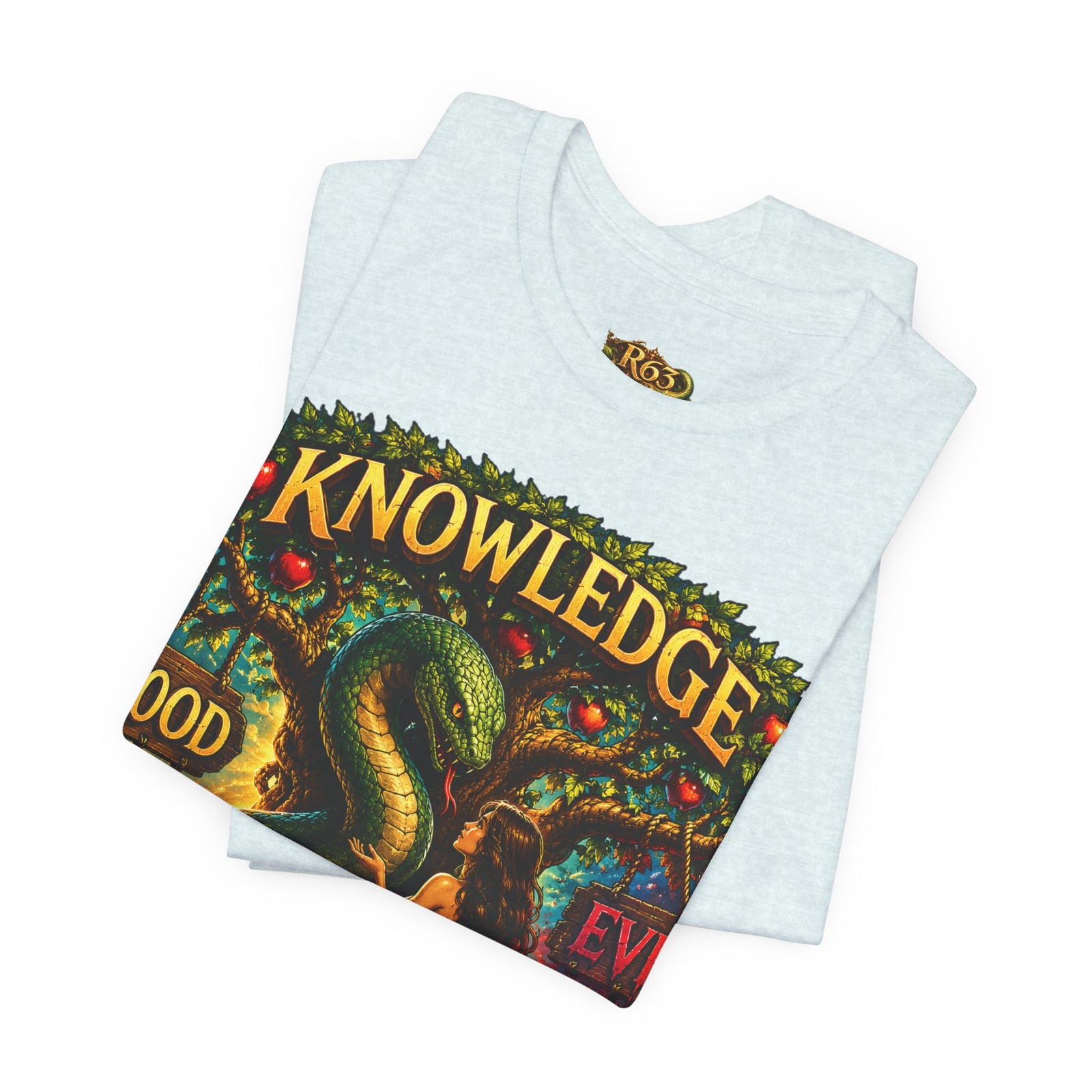 Knowledge Snake Tee — 'Knowledge: Good vs Evil' Graphic T-Shirt