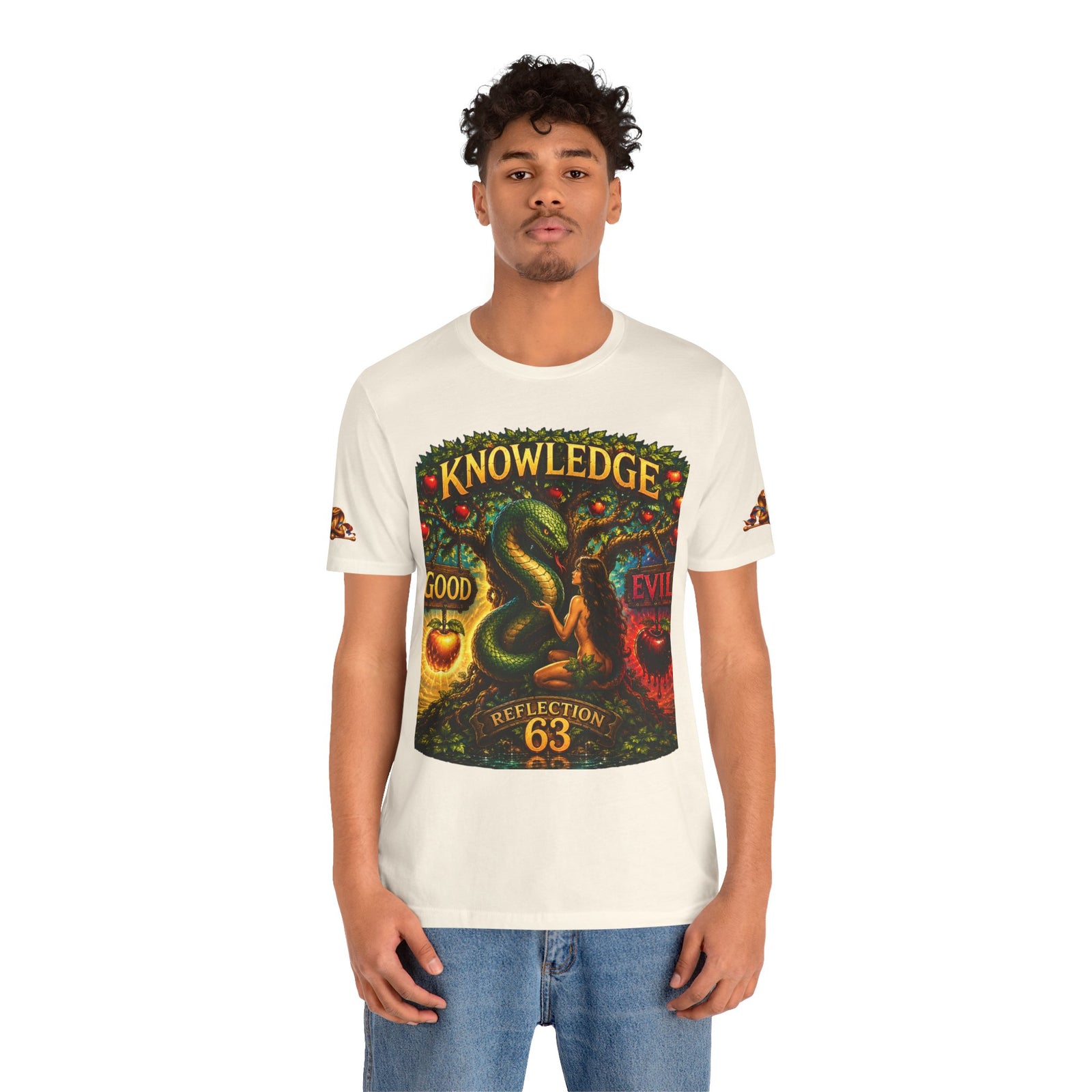 Knowledge Snake Tee — 'Knowledge: Good vs Evil' Graphic T-Shirt