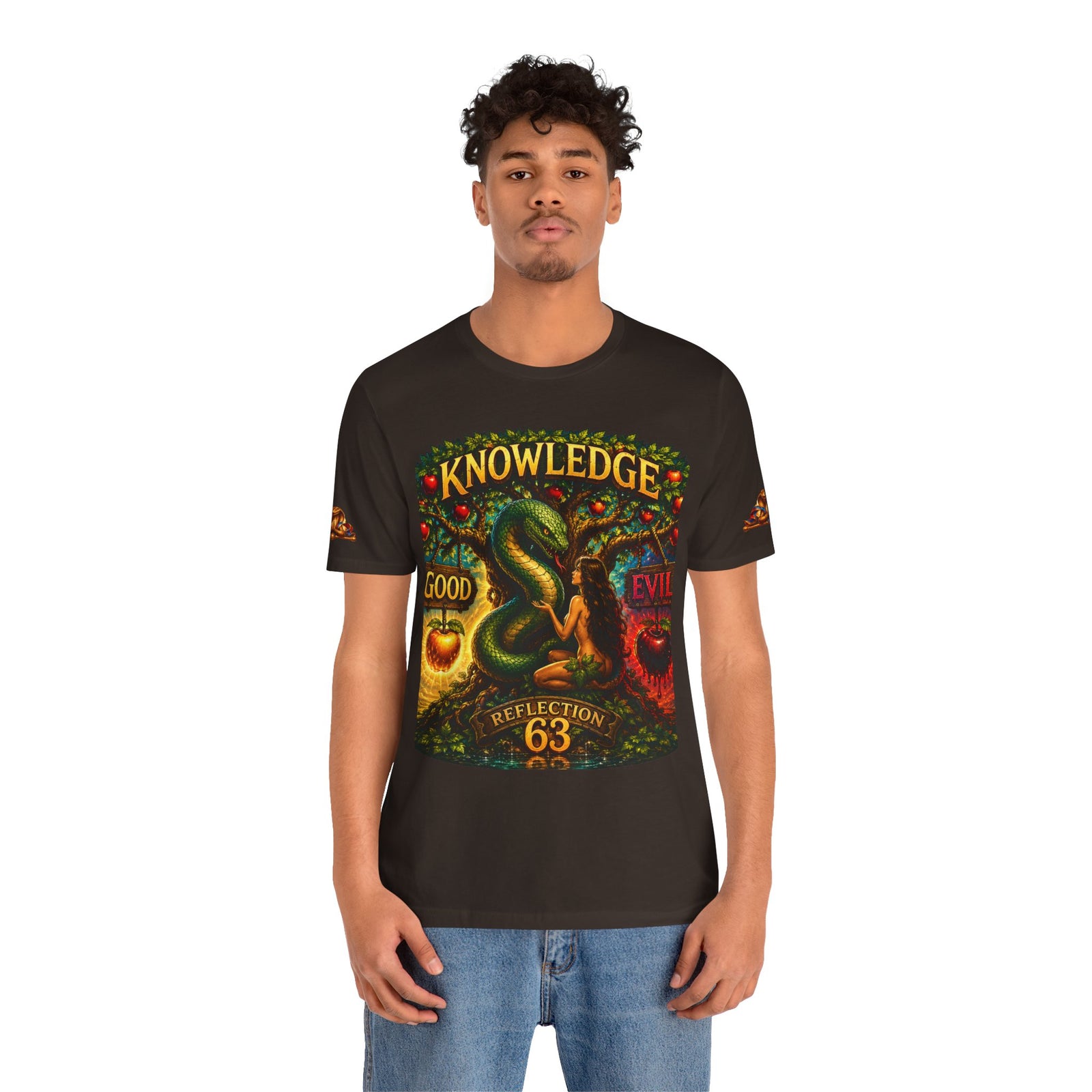 Knowledge Snake Tee — 'Knowledge: Good vs Evil' Graphic T-Shirt
