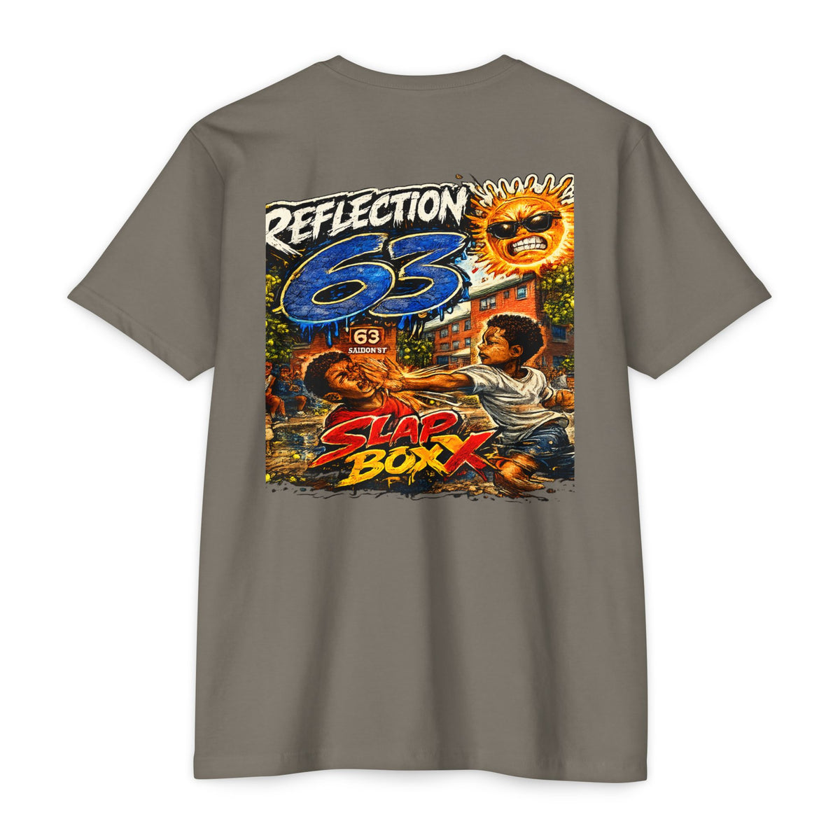 Slapboxx Graphic T-Shirt — 'Reflection 63' Retro Street Art Tee