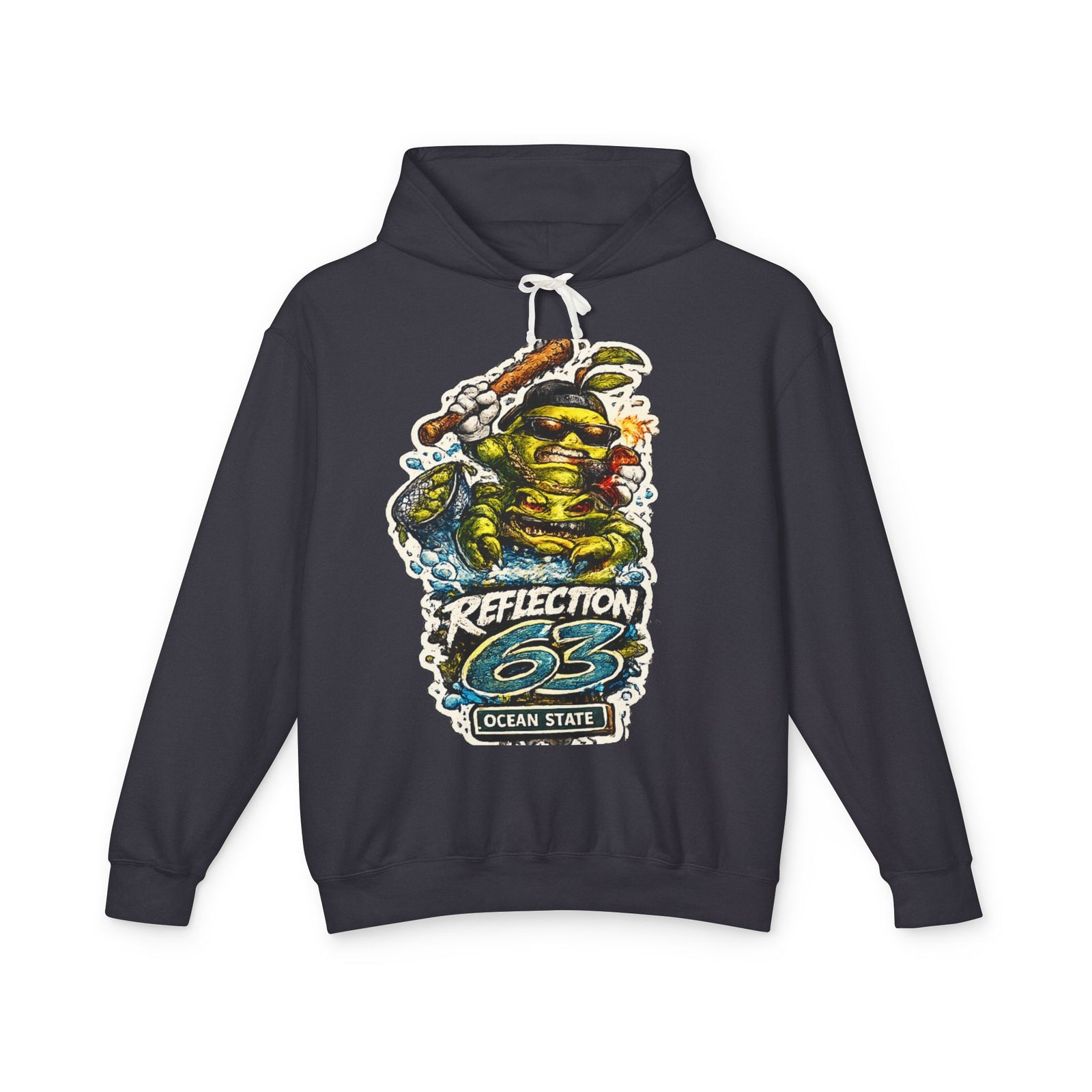 Reflection 63 Ocean State Hoodie — Vintage Surf Monster Graphic Hooded Sweatshirt