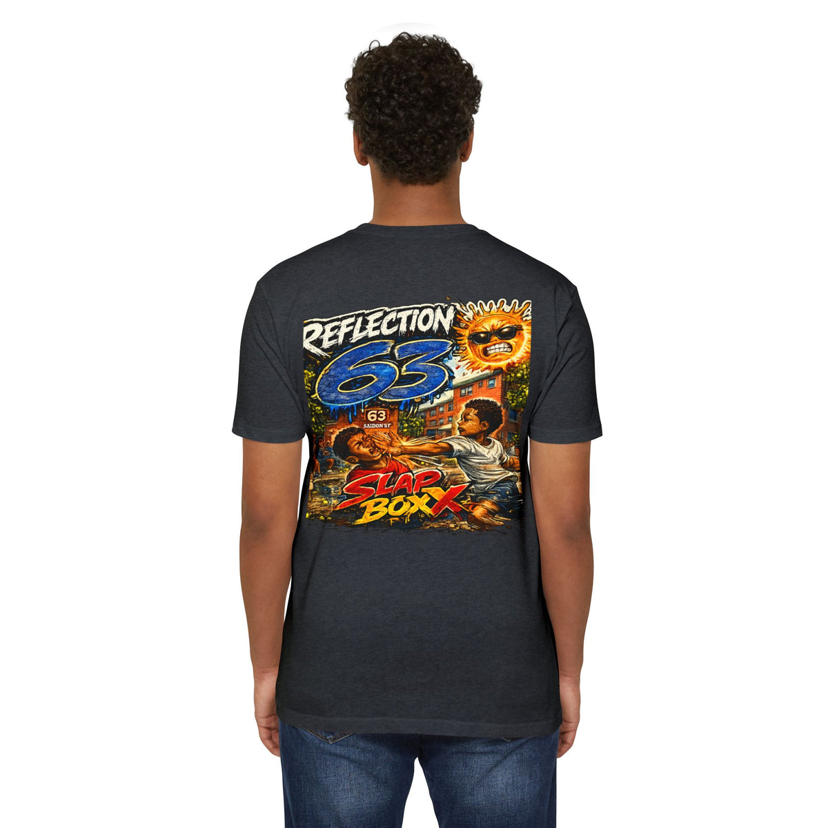 Slapboxx Graphic T-Shirt — 'Reflection 63' Retro Street Art Tee