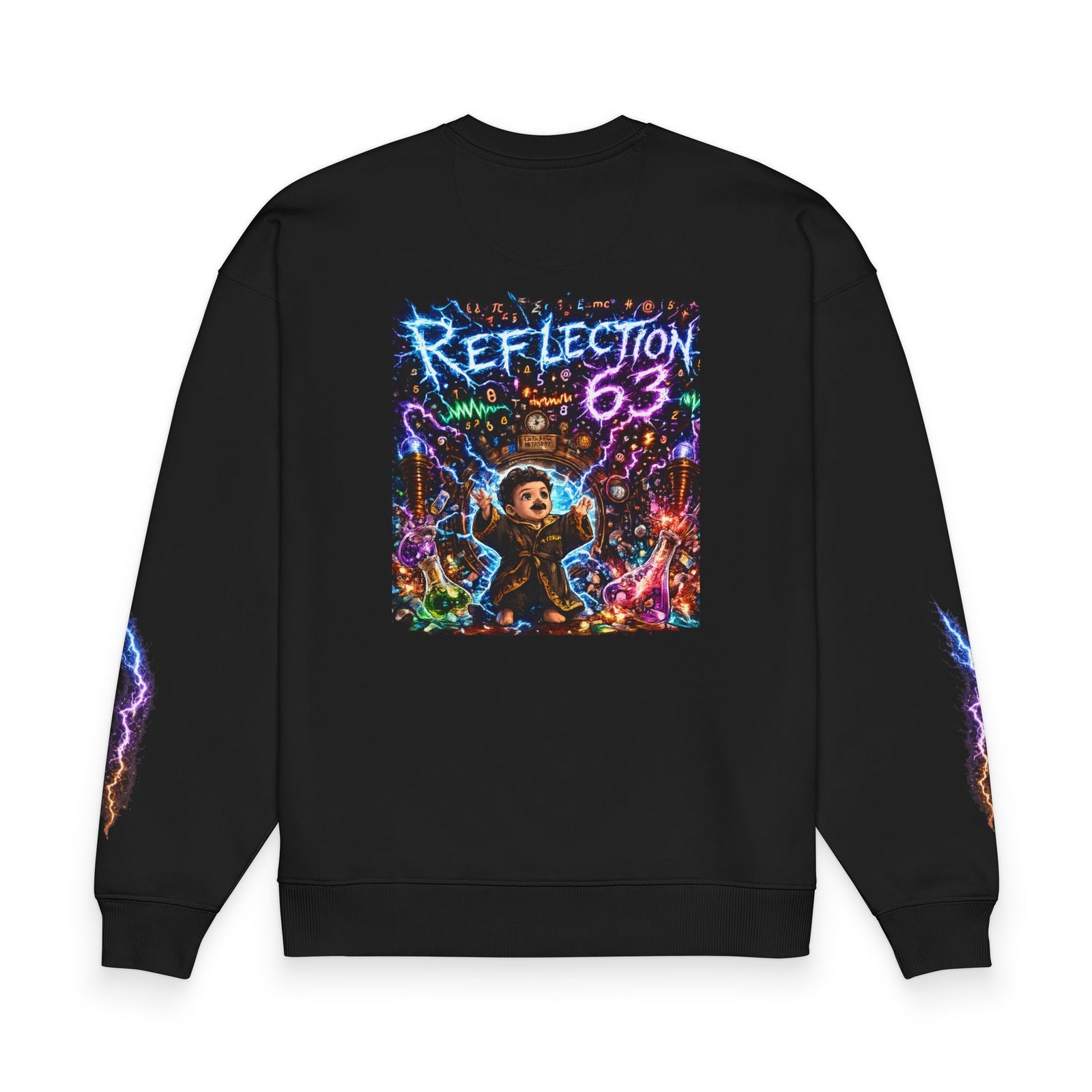 Reflection 63 Graphic Sweatshirt – R63 Electric Logo Oversized Crewneck