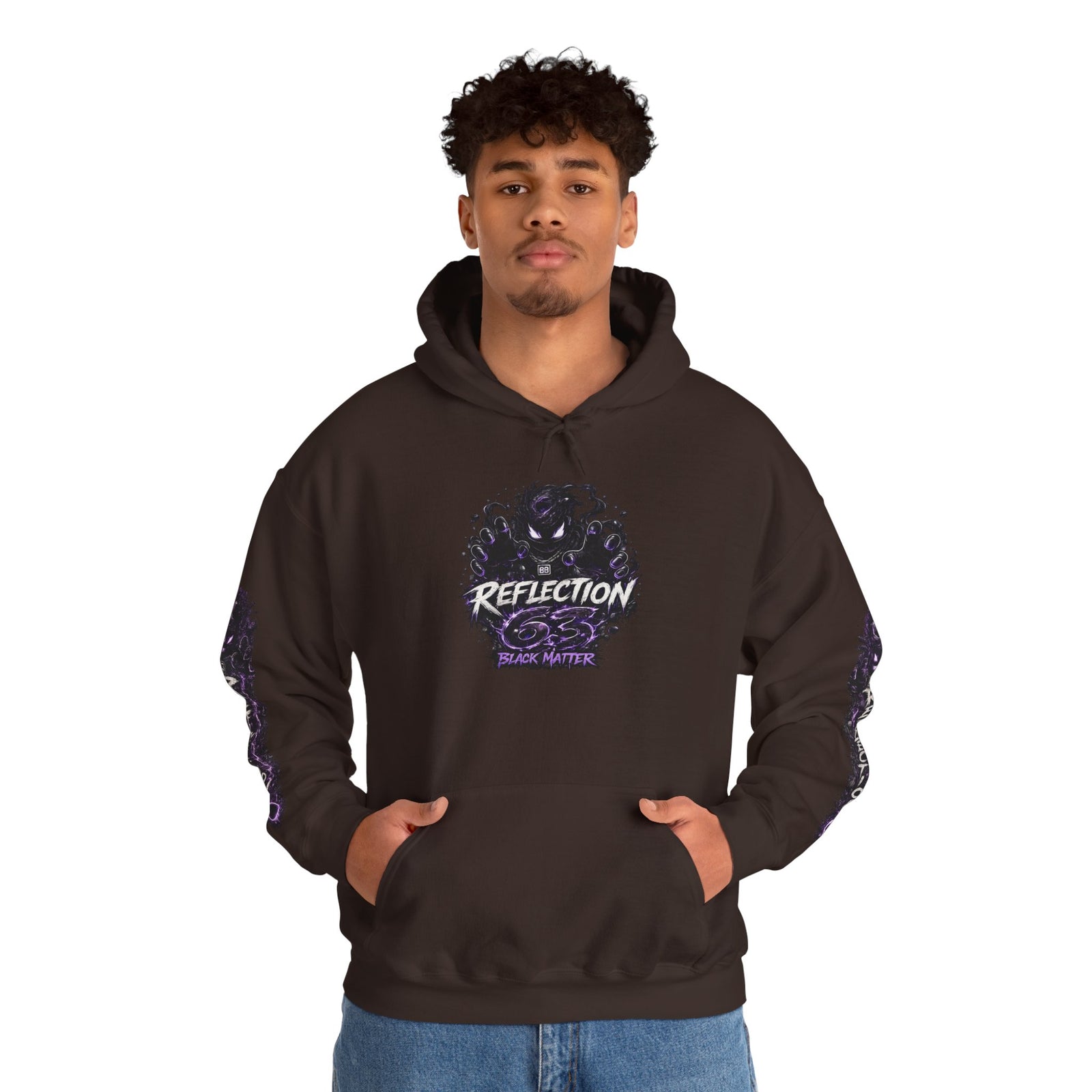 Reflection 63 Black Matter Hoodie — Graphic Cosmic Pullover