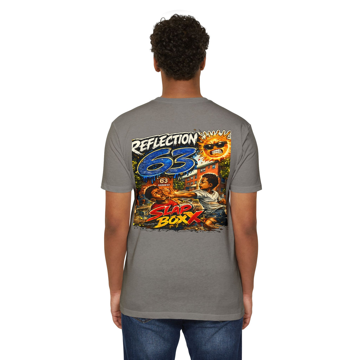Slapboxx Graphic T-Shirt — 'Reflection 63' Retro Street Art Tee
