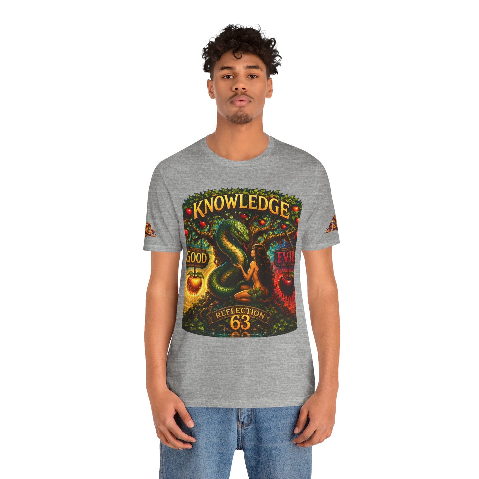Knowledge Snake Tee — 'Knowledge: Good vs Evil' Graphic T-Shirt