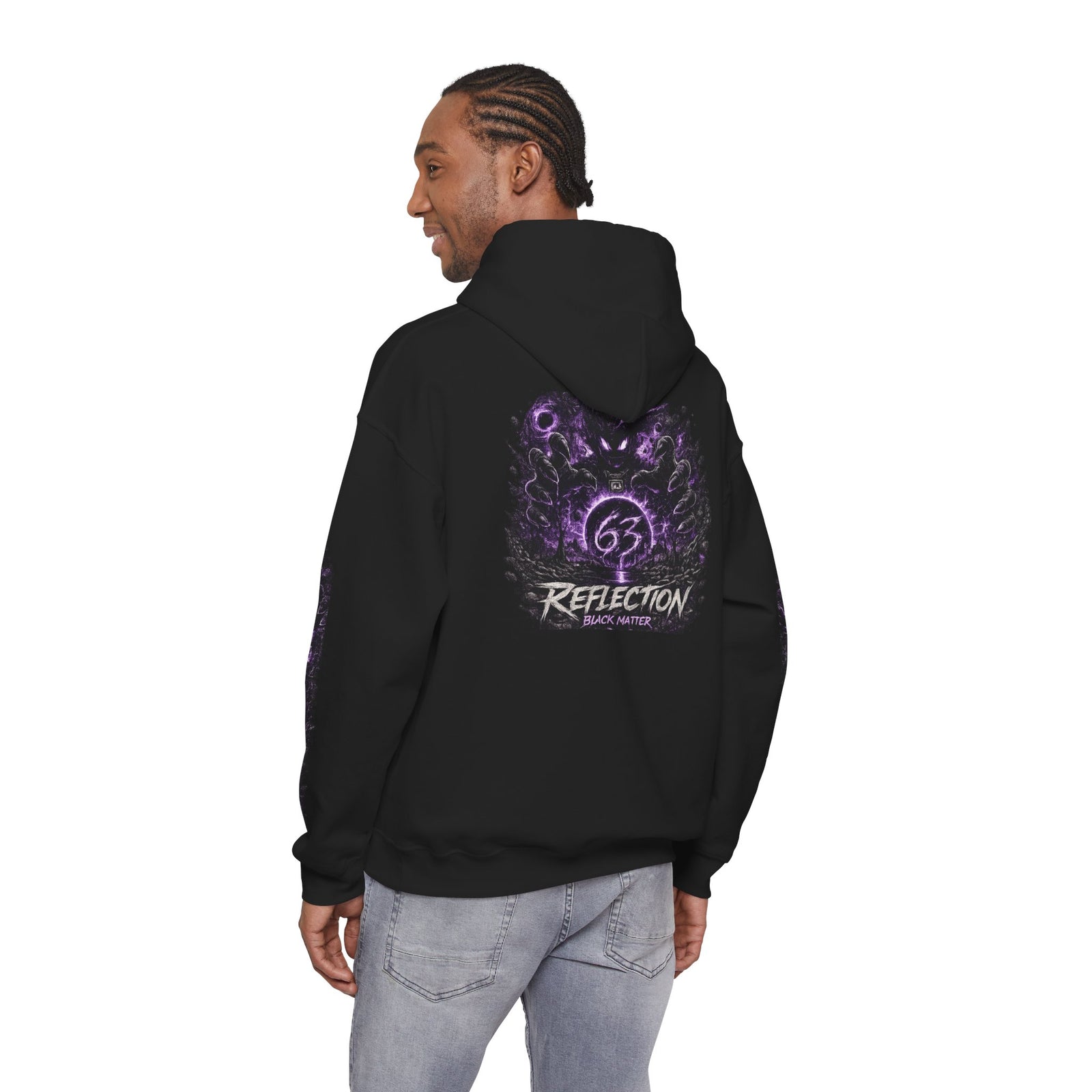 Reflection 63 Black Matter Hoodie — Graphic Cosmic Pullover