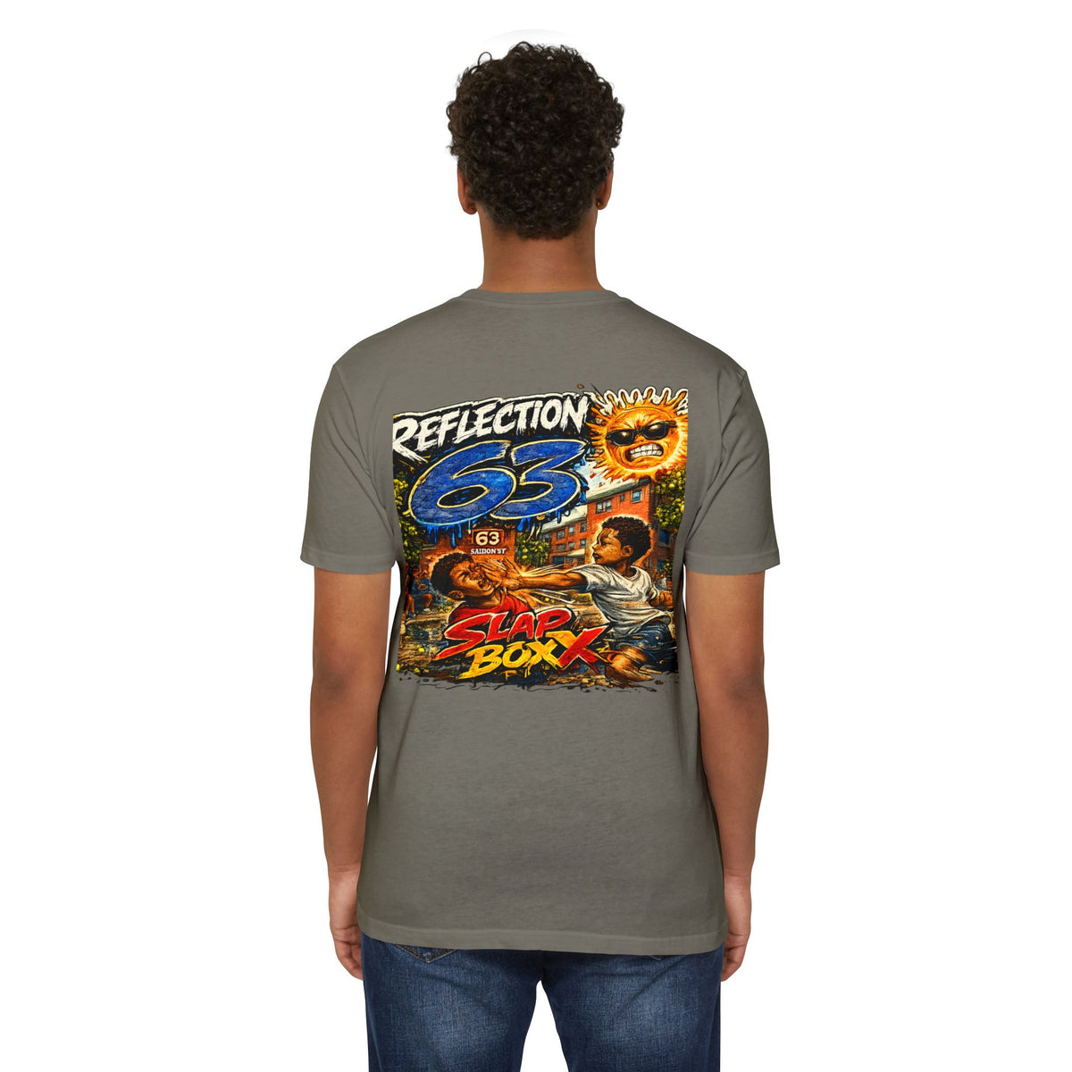 Slapboxx Graphic T-Shirt — 'Reflection 63' Retro Street Art Tee