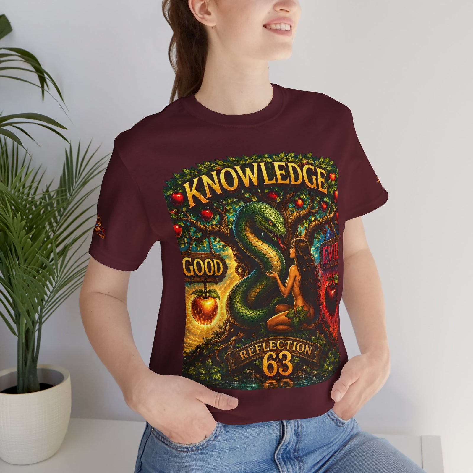 Knowledge Snake Tee — 'Knowledge: Good vs Evil' Graphic T-Shirt