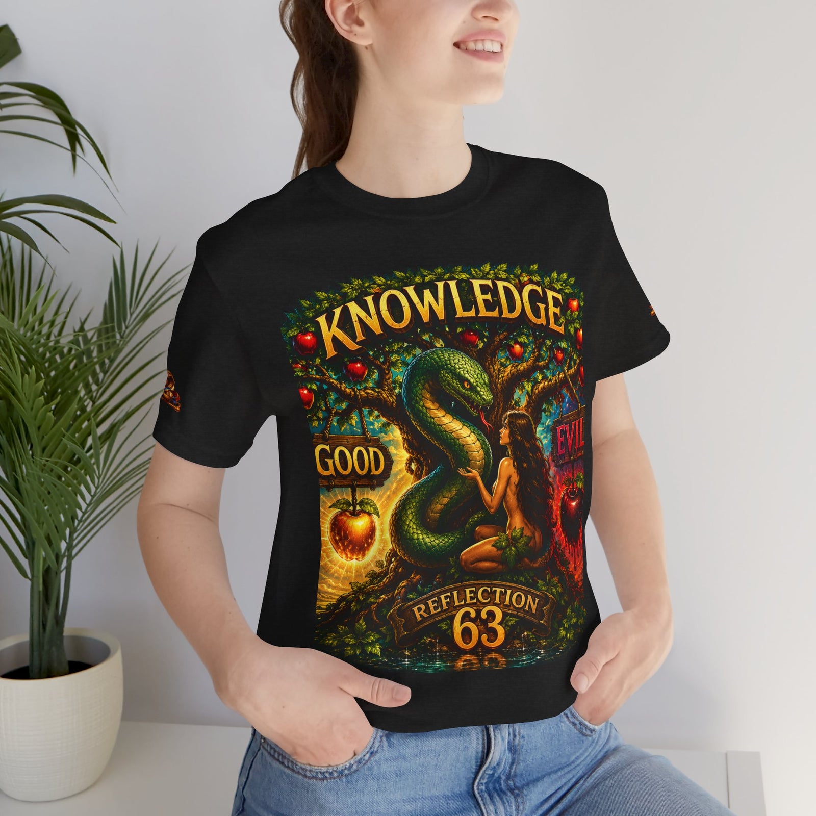 Knowledge Snake Tee — 'Knowledge: Good vs Evil' Graphic T-Shirt
