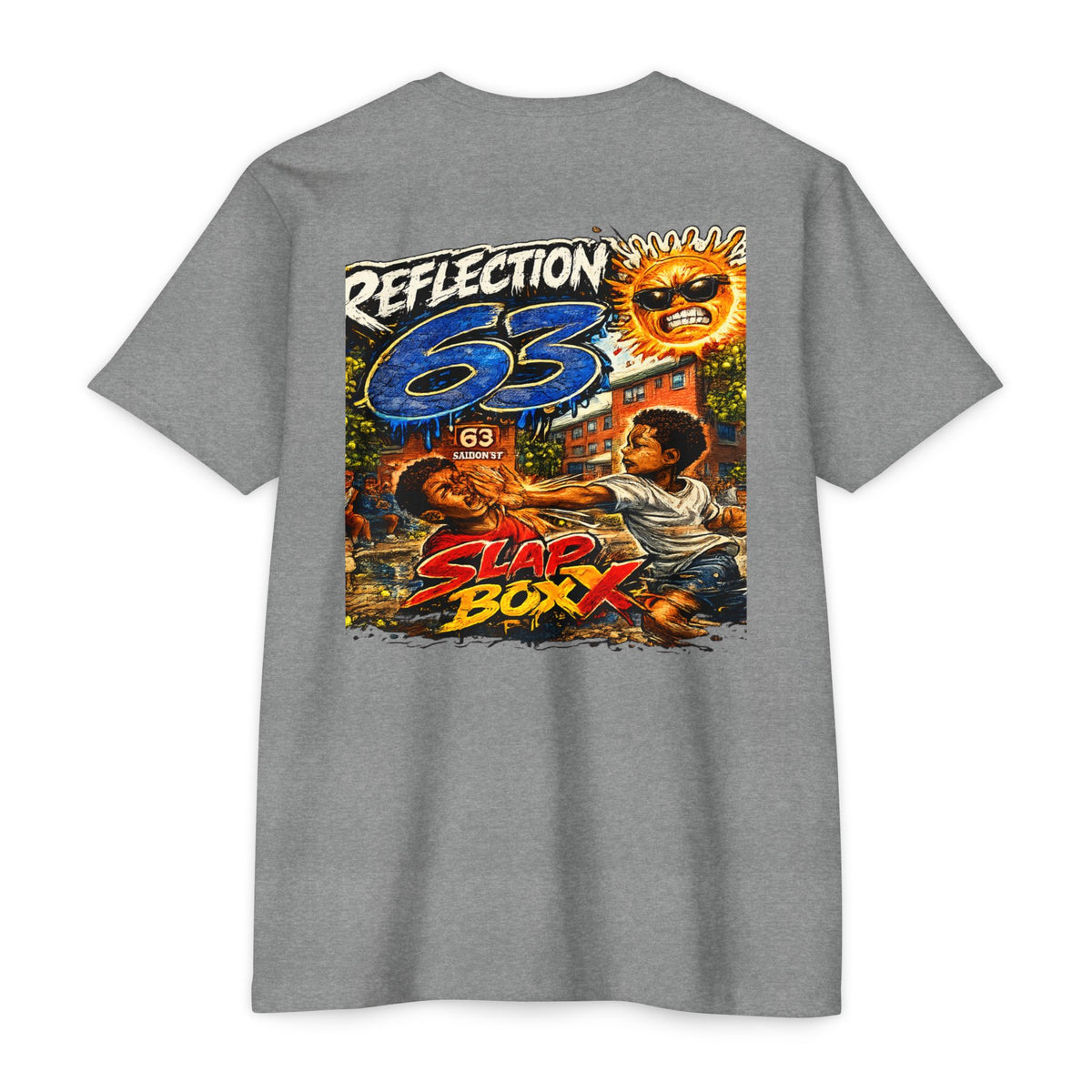 Slapboxx Graphic T-Shirt — 'Reflection 63' Retro Street Art Tee