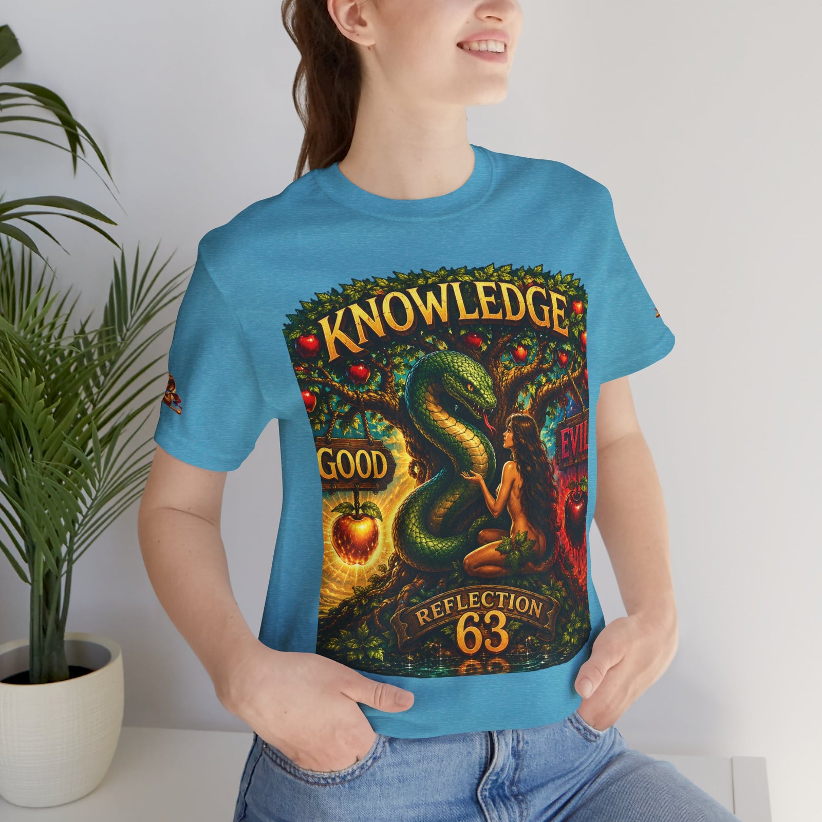 Knowledge Snake Tee — 'Knowledge: Good vs Evil' Graphic T-Shirt