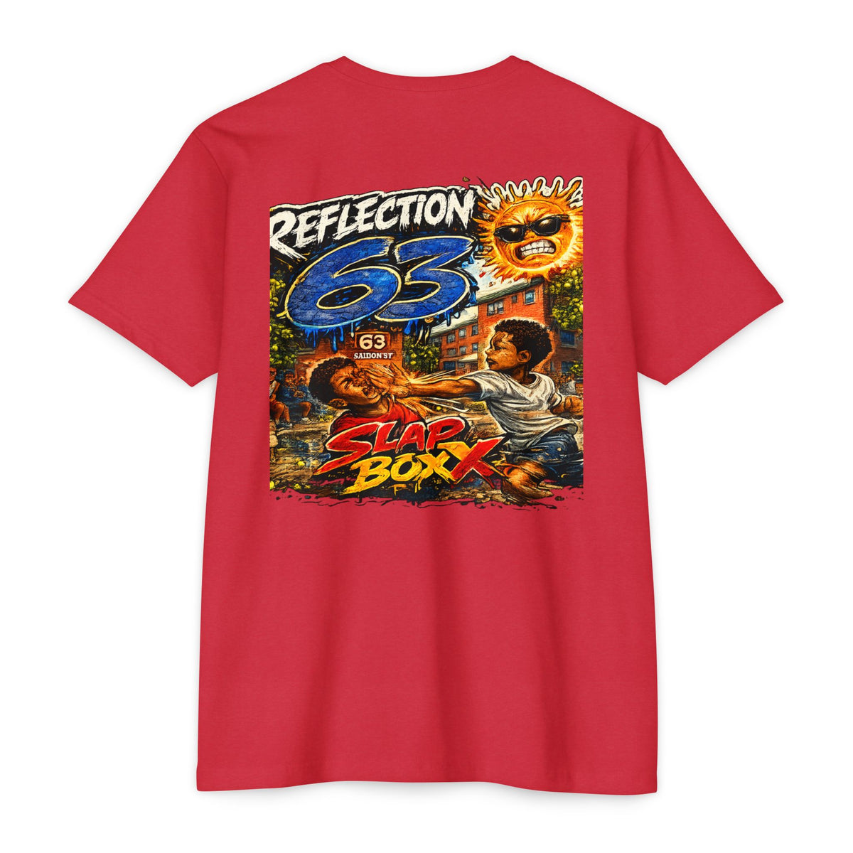 Slapboxx Graphic T-Shirt — 'Reflection 63' Retro Street Art Tee