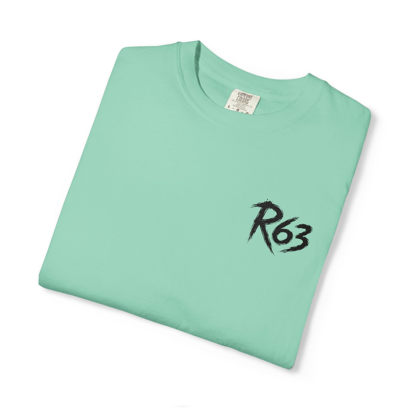 R63 Minimal Logo T-Shirt — Streetwear Graphic Tee with Sleeve Emblem