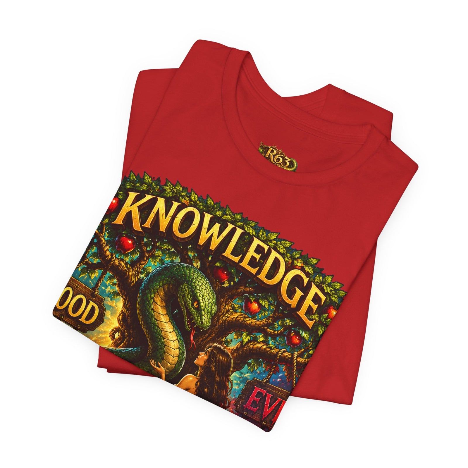 Knowledge Snake Tee — 'Knowledge: Good vs Evil' Graphic T-Shirt