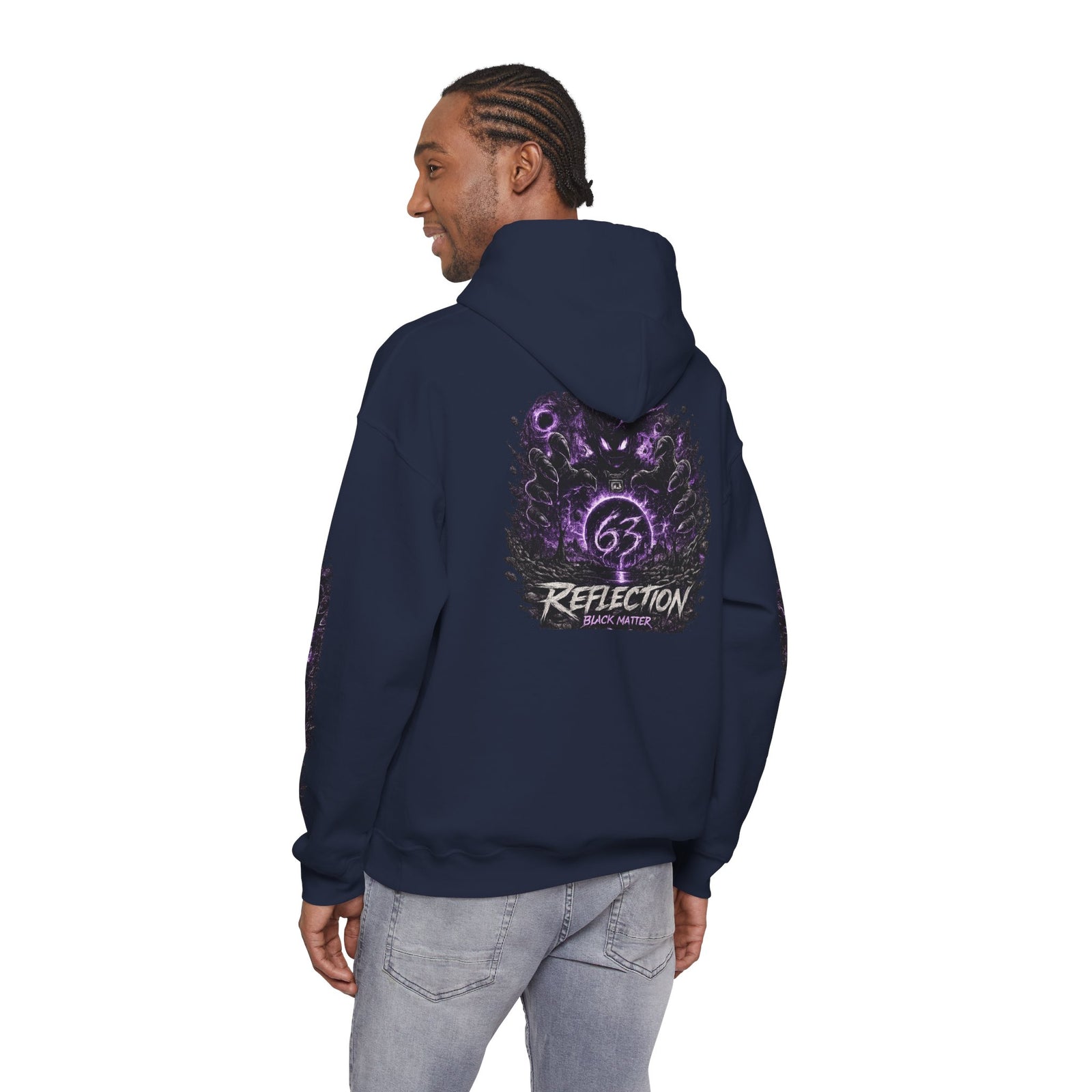 Reflection 63 Black Matter Hoodie — Graphic Cosmic Pullover