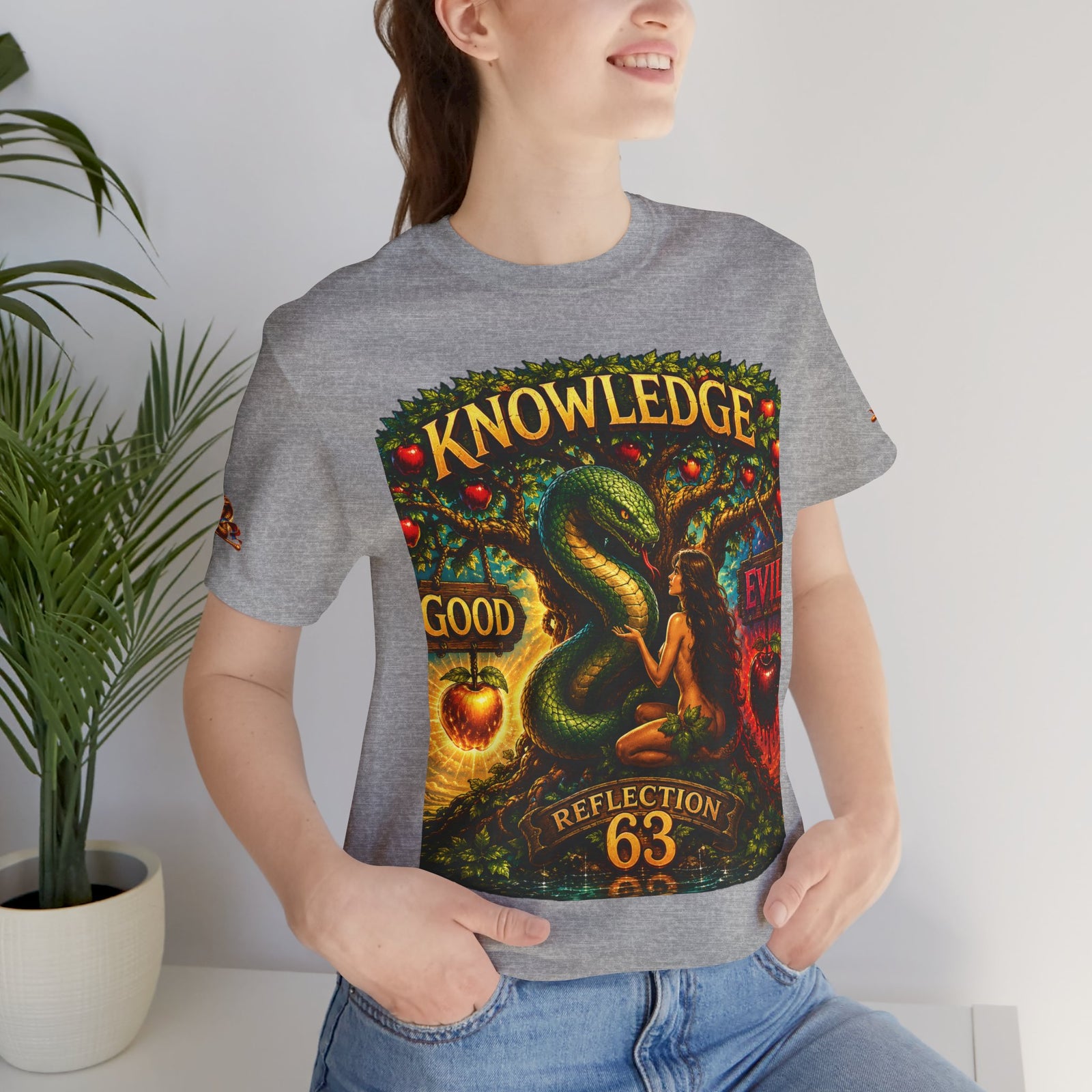 Knowledge Snake Tee — 'Knowledge: Good vs Evil' Graphic T-Shirt