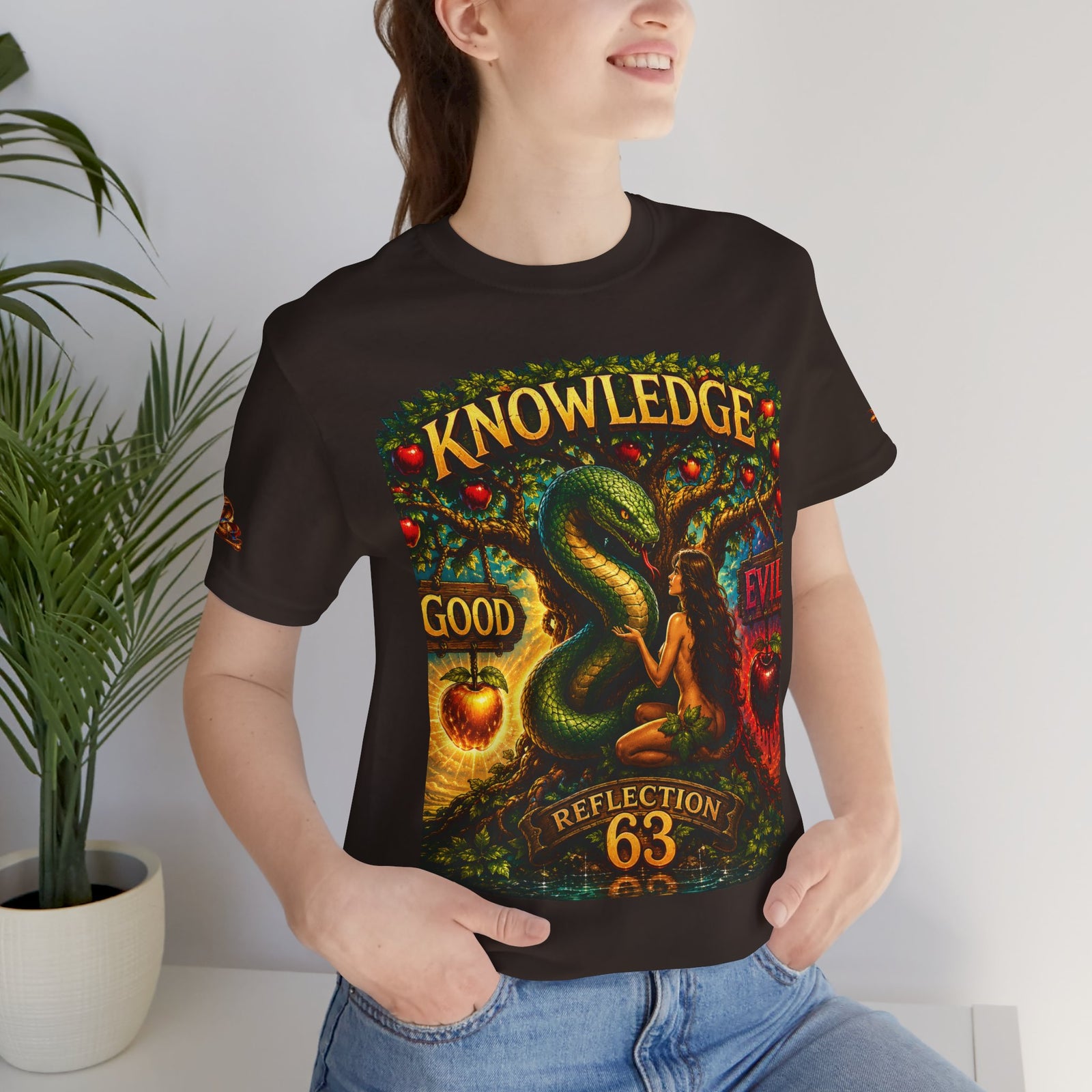 Knowledge Snake Tee — 'Knowledge: Good vs Evil' Graphic T-Shirt