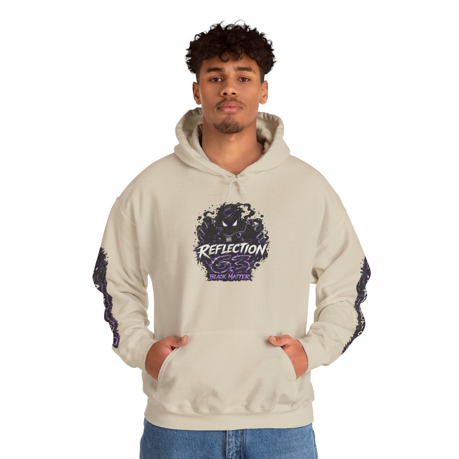 Reflection 63 Black Matter Hoodie — Graphic Cosmic Pullover