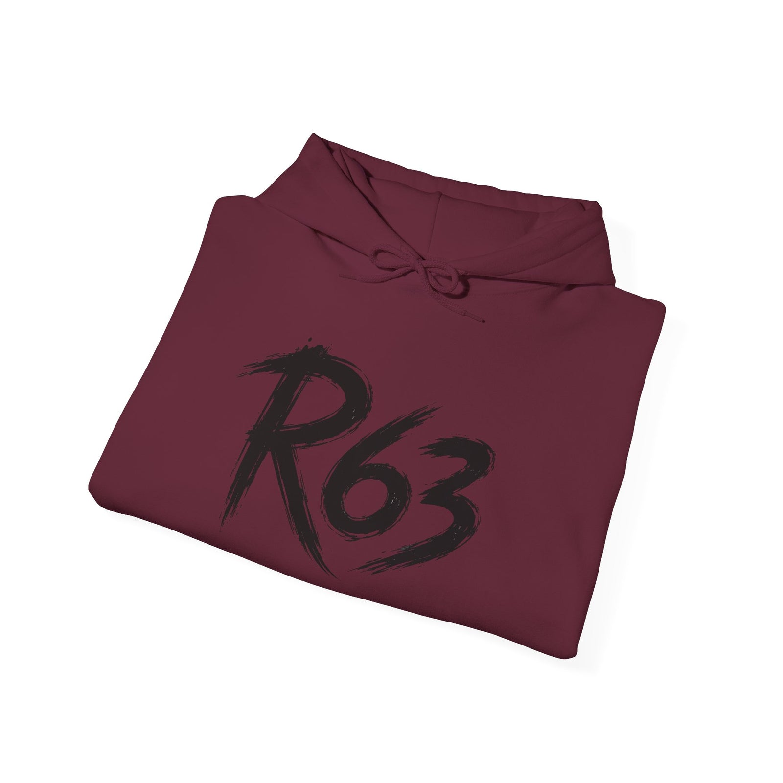 R63 Graphic Hoodie — Reflective Souls Back Print, Sleeve Logo Streetwear