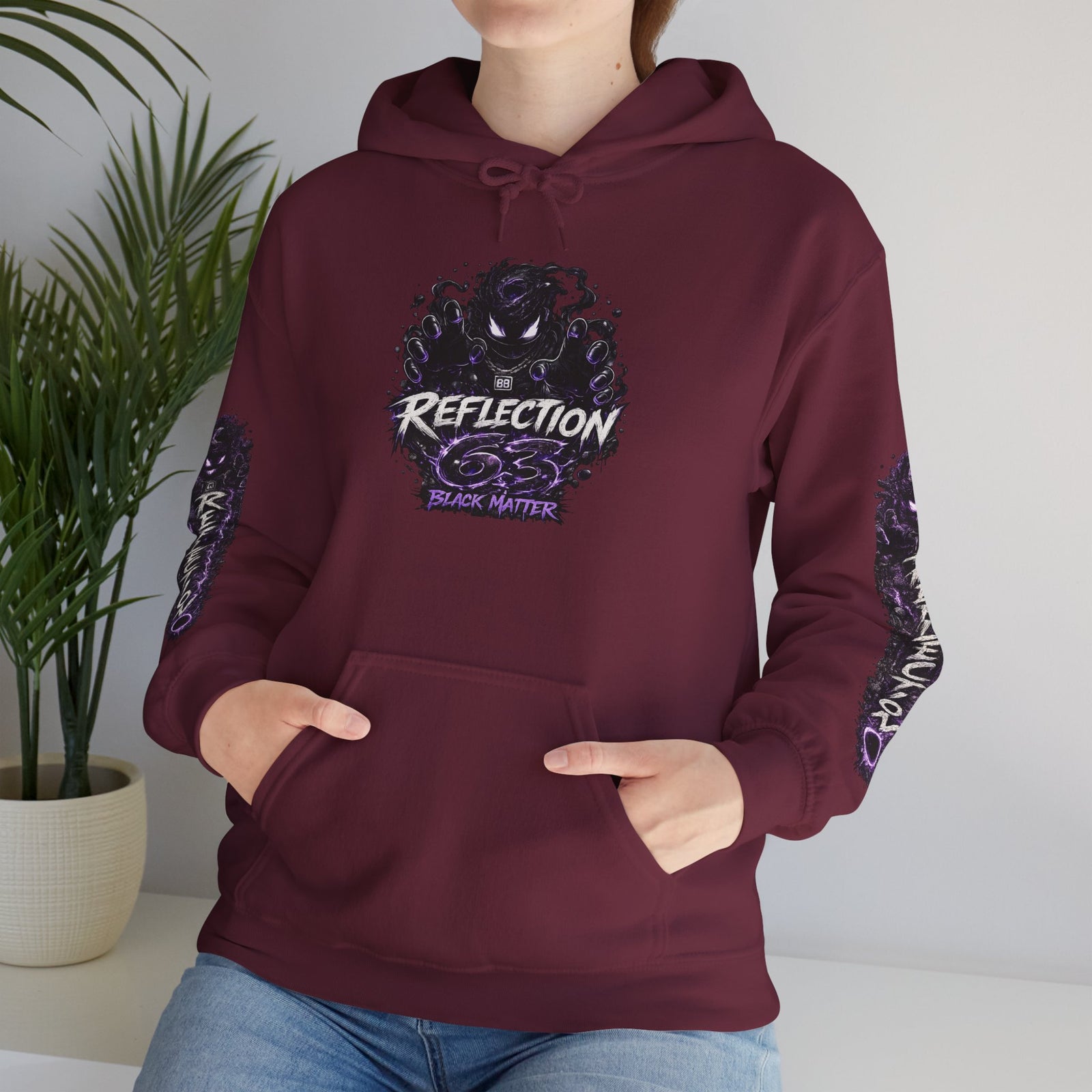 Reflection 63 Black Matter Hoodie — Graphic Cosmic Pullover