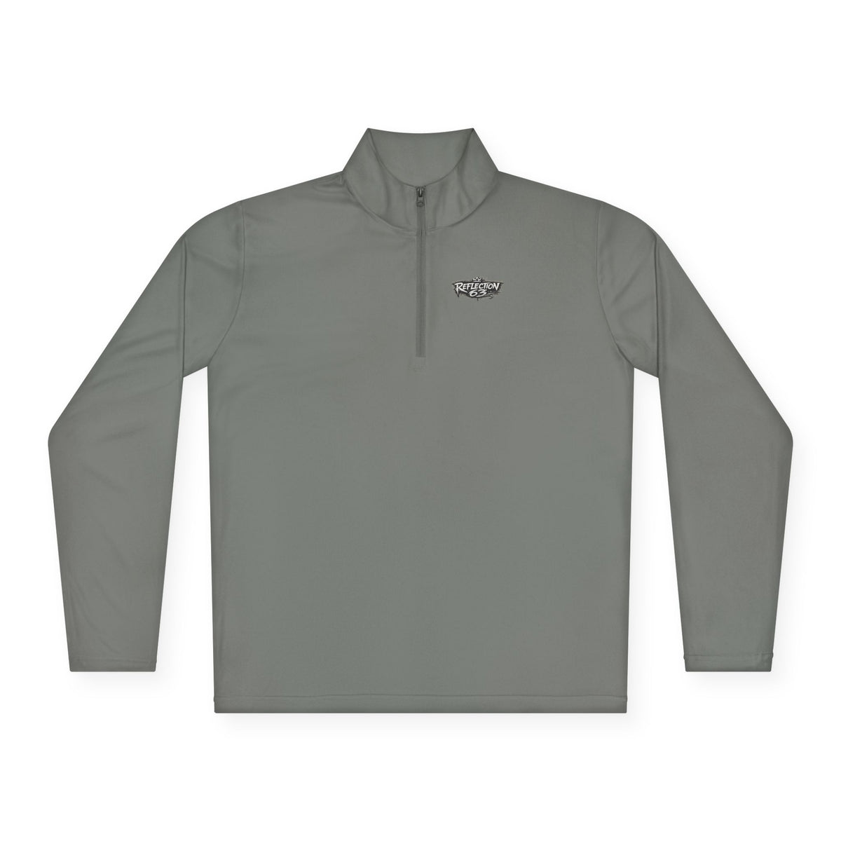 Quarter-Zip Pullover — Vintage Crest Skull Chest & Back Design