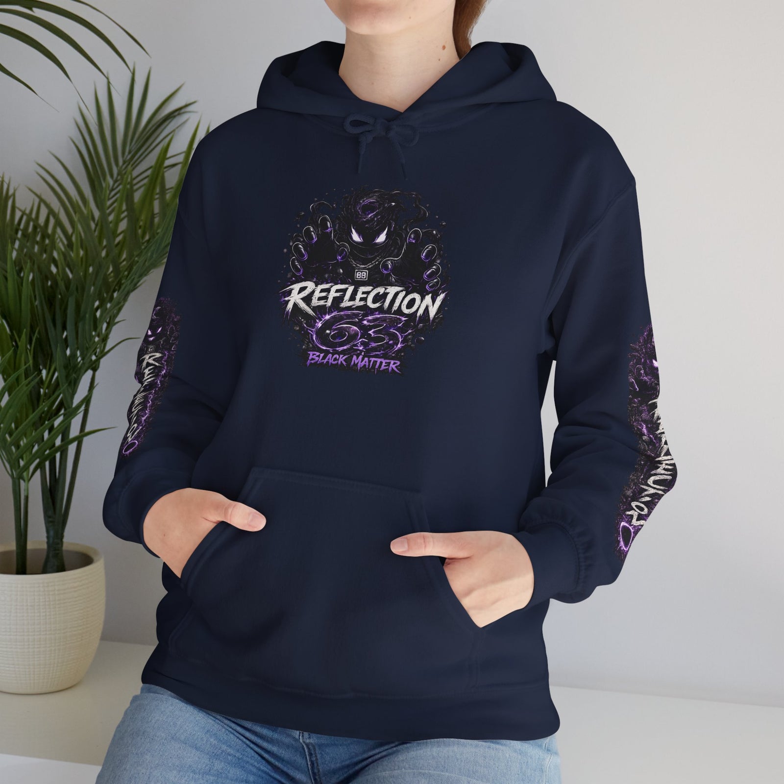 Reflection 63 Black Matter Hoodie — Graphic Cosmic Pullover